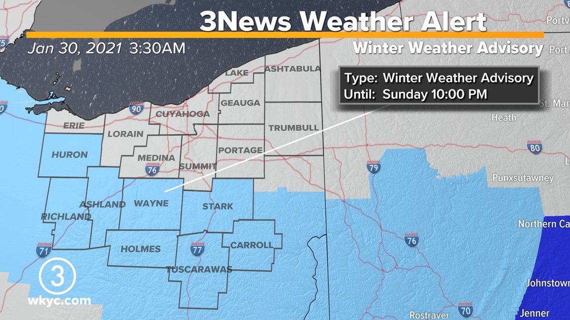 Ohio Has a Winter Weather Advisory for Snow Accumulations