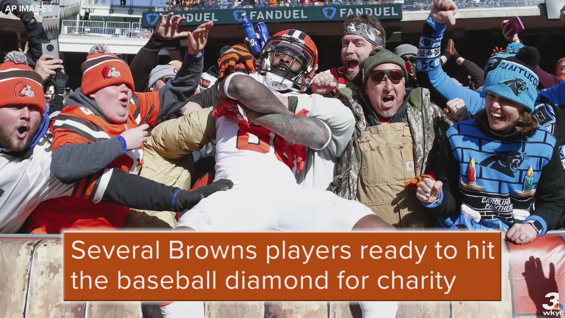 Browns fans tailgate before Jarvis Landry's charity softball event