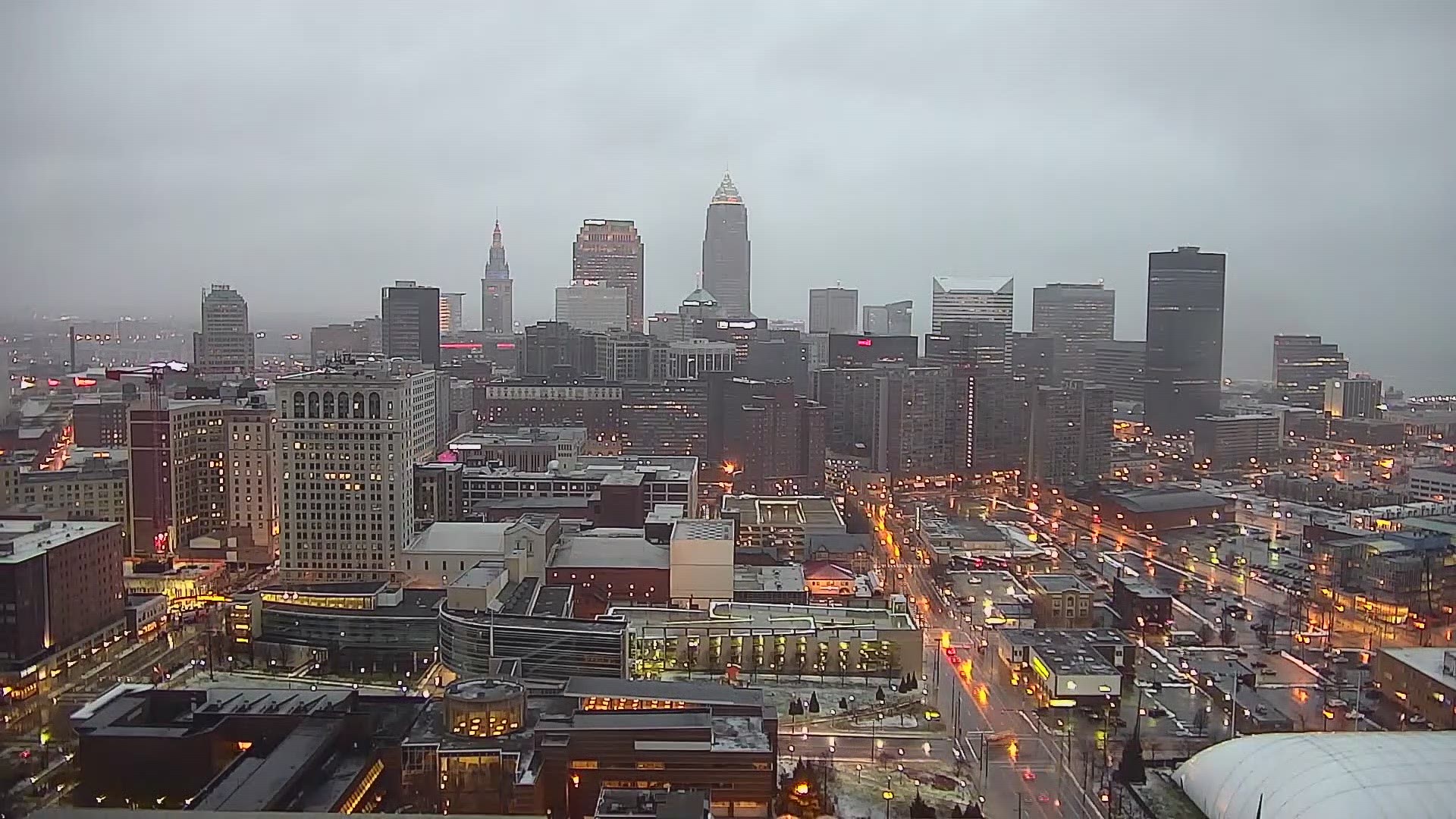 It's been a cloudy and rainy day across the Cleveland area on Tuesday, 2/12. Heavier rain moved in during the afternoon hours as seen on the Channel 3 CSU Skycam. #3weather