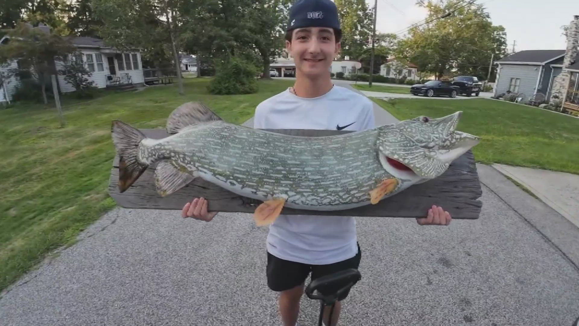 Sam Spataro caught and released a possible state record northern pike, not wanting to harm the fish. Carl Bachtel and others stepped up to get him a replica mount.