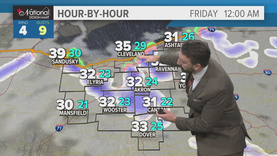 First snow of the season: Morning weather forecast in Northeast Ohio ...