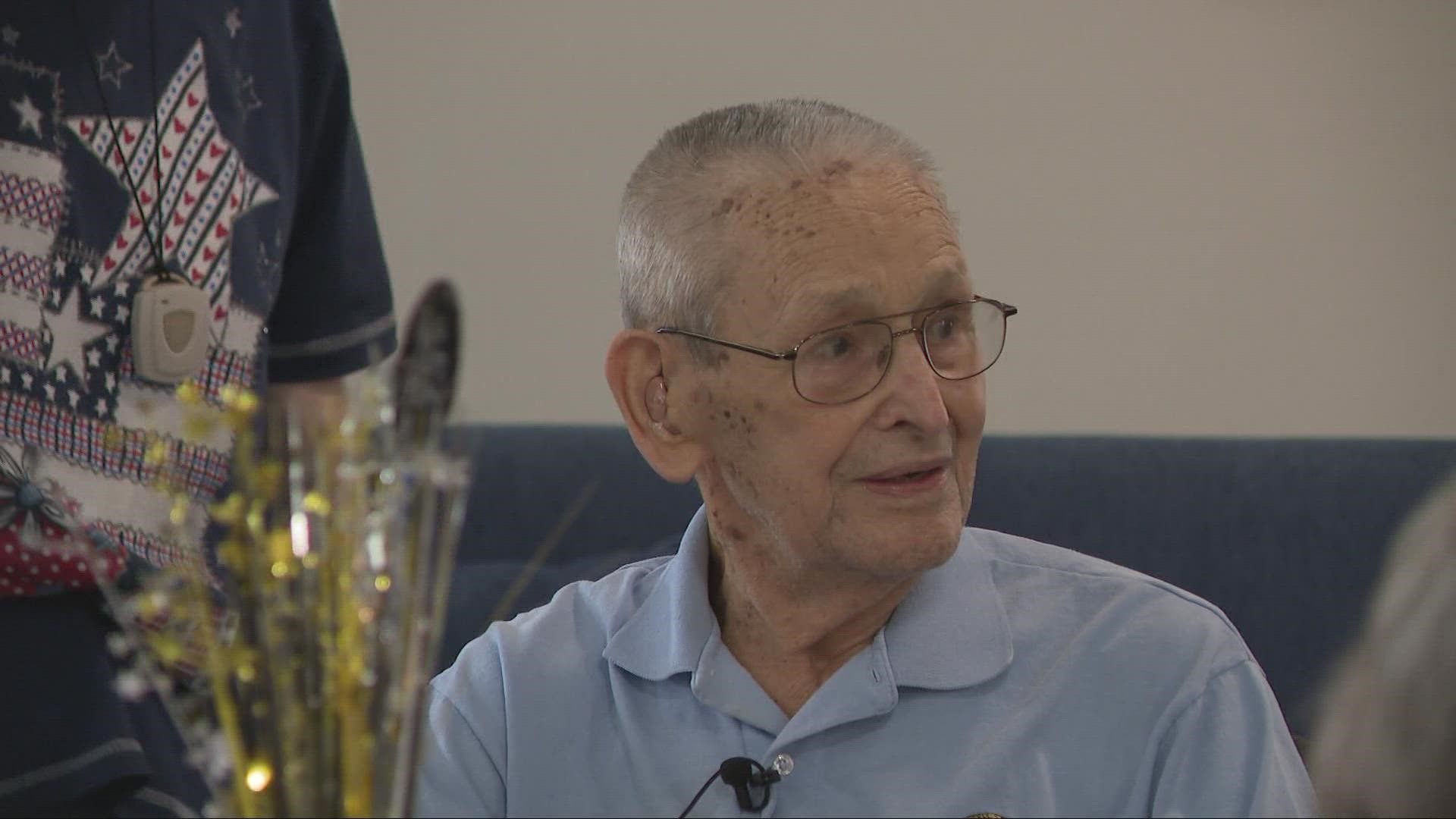 Frank Mekina was 96 when he moved to The Village of St. Edward at Fairlawn in 2013. Today, he's celebrating a huge milestone.
