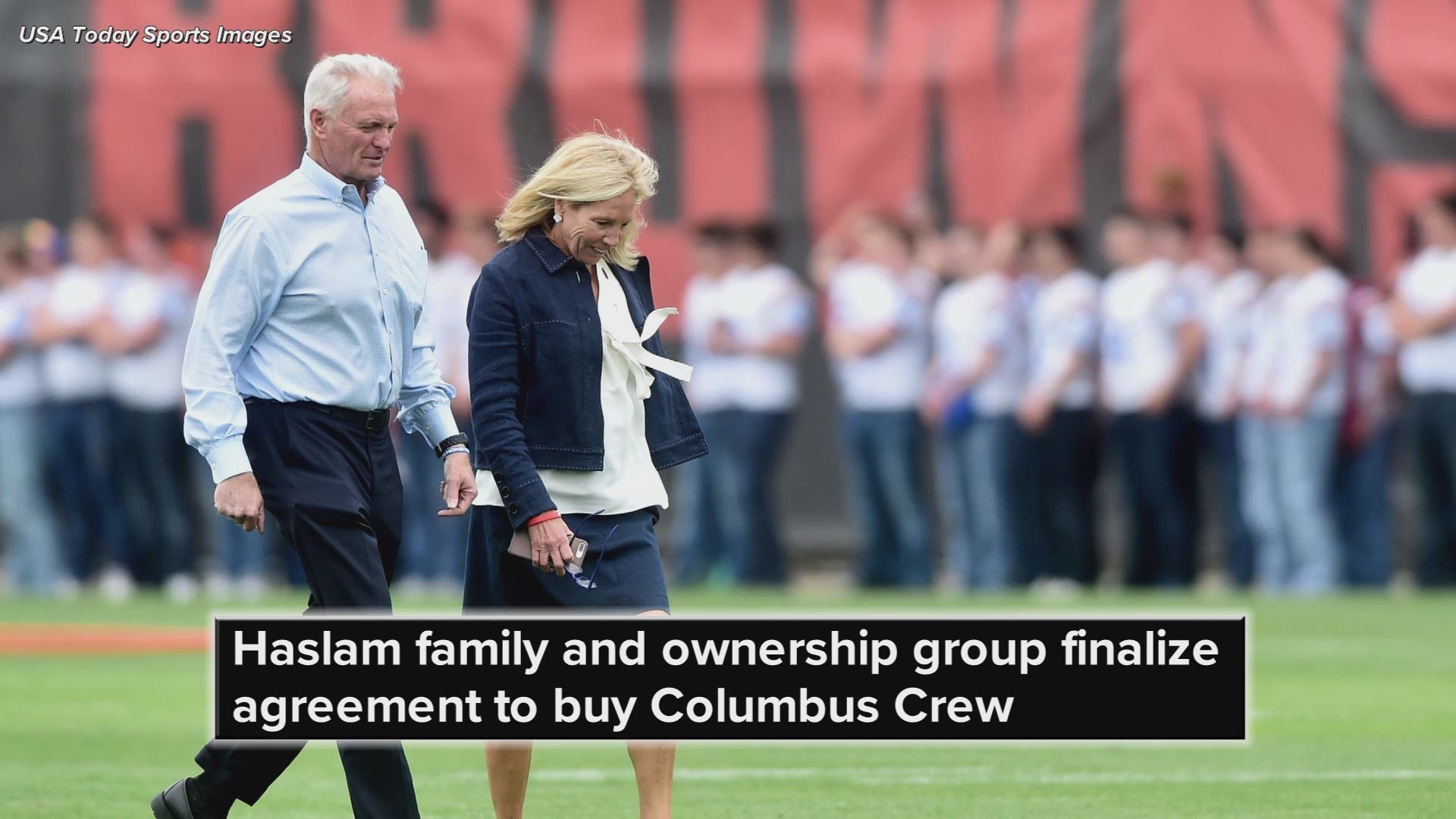 Cleveland Browns owners Jimmy and Dee Haslam are a part of the ownership group keeping the Columbus Crew SC in Ohio's capital city.