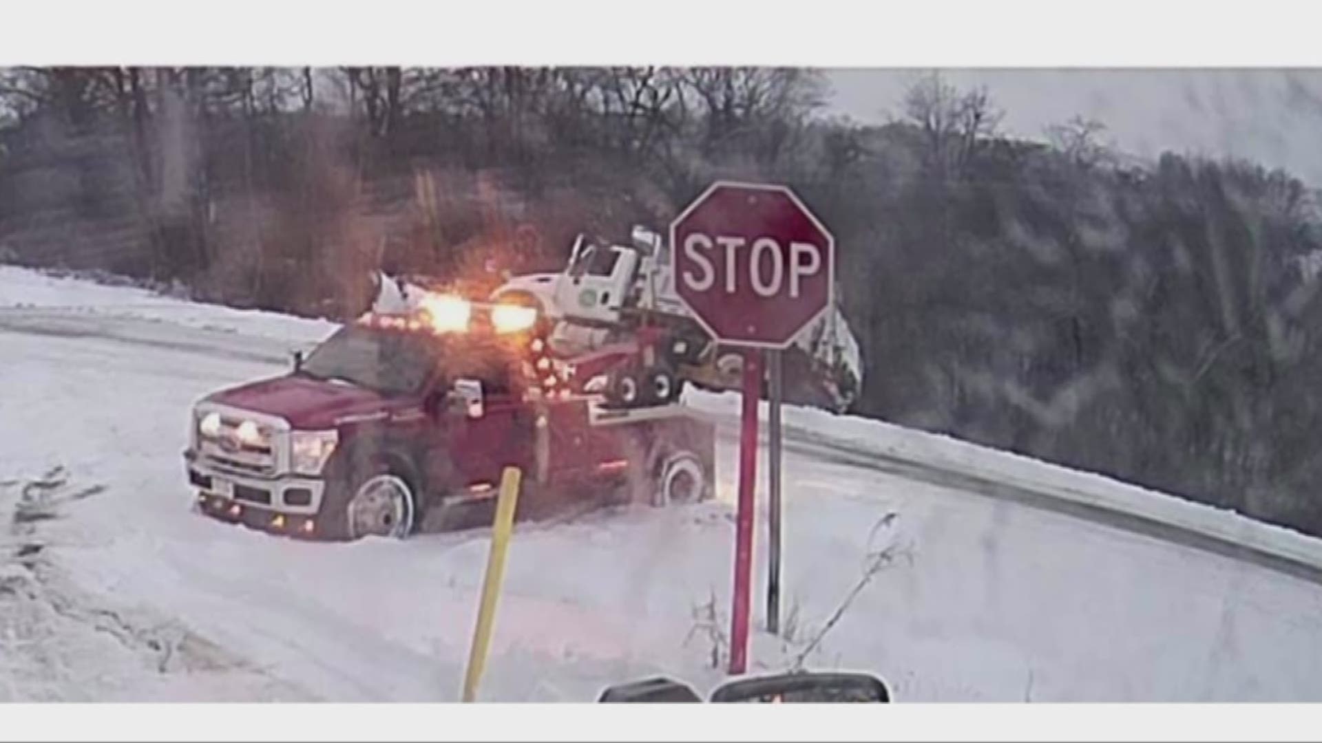 27-year veteran of ODOT rolled his salt truck in Carroll County.