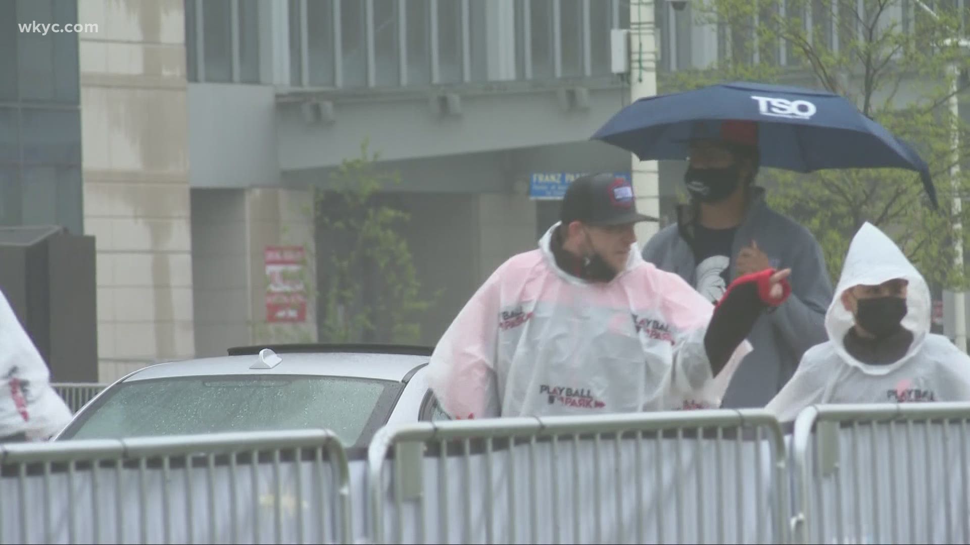 Fans still found their way to bars in downtown Cleveland.