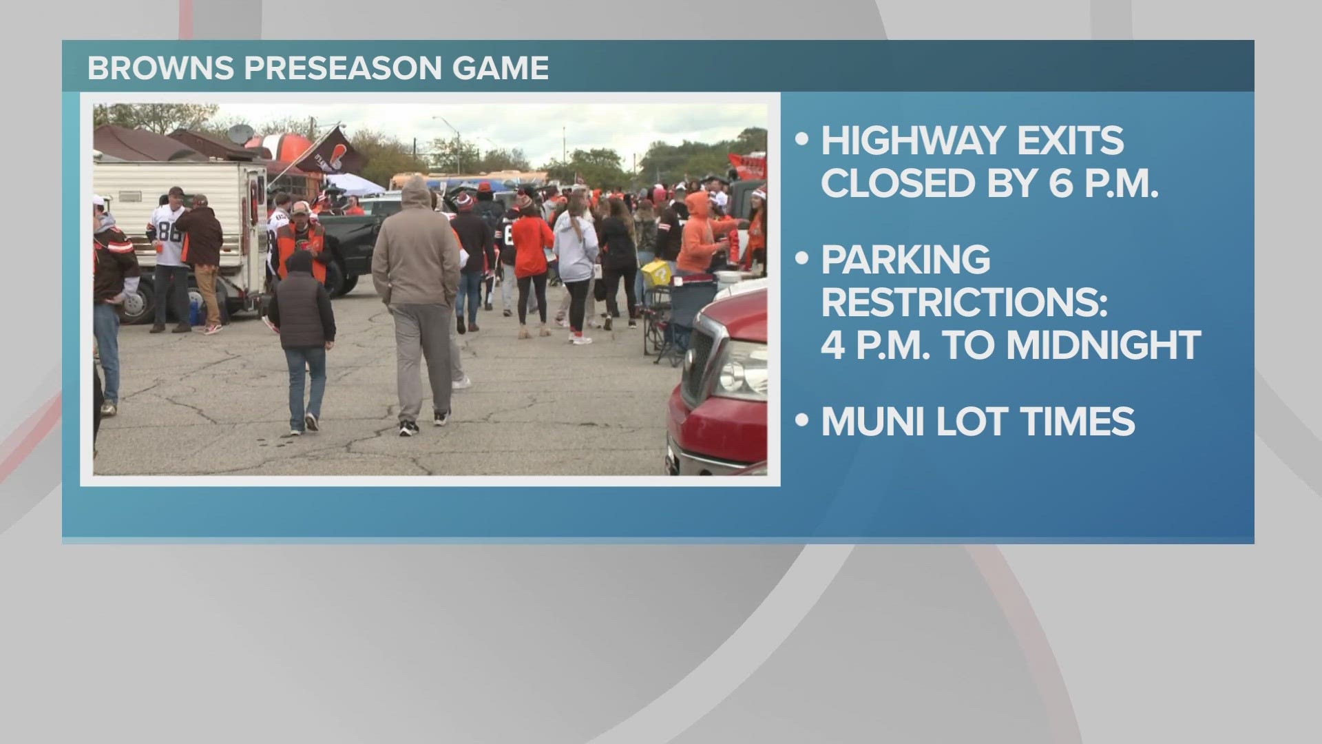 Cleveland Browns preseason: What you need to know about Muni Lot parking,  traffic for Friday's game