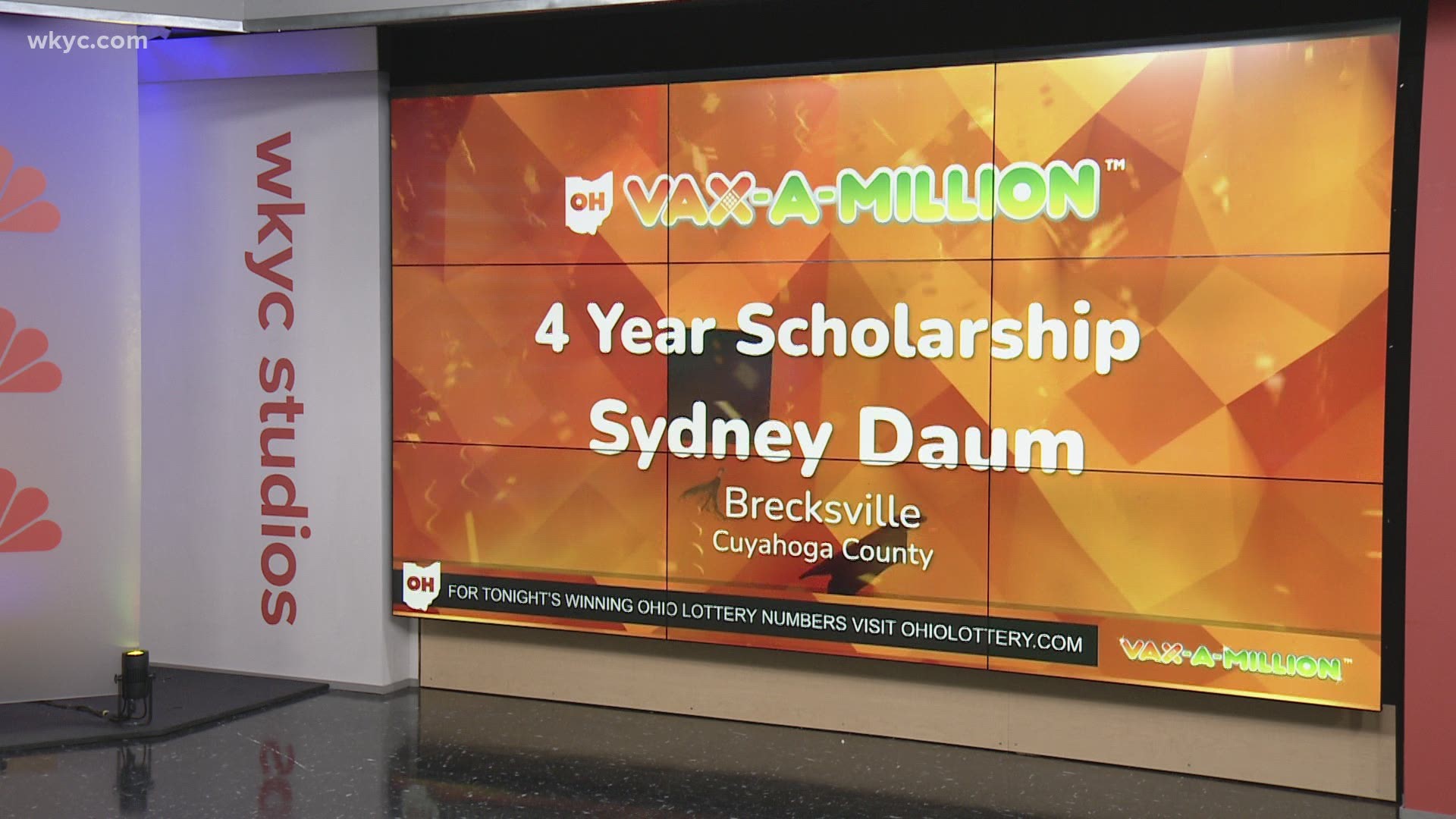 Brecksville-Broadview Heights 8th grader Sydney Daum won the final Vax-a-Million scholarship Wednesday night. We spoke with her school's Superintendent.