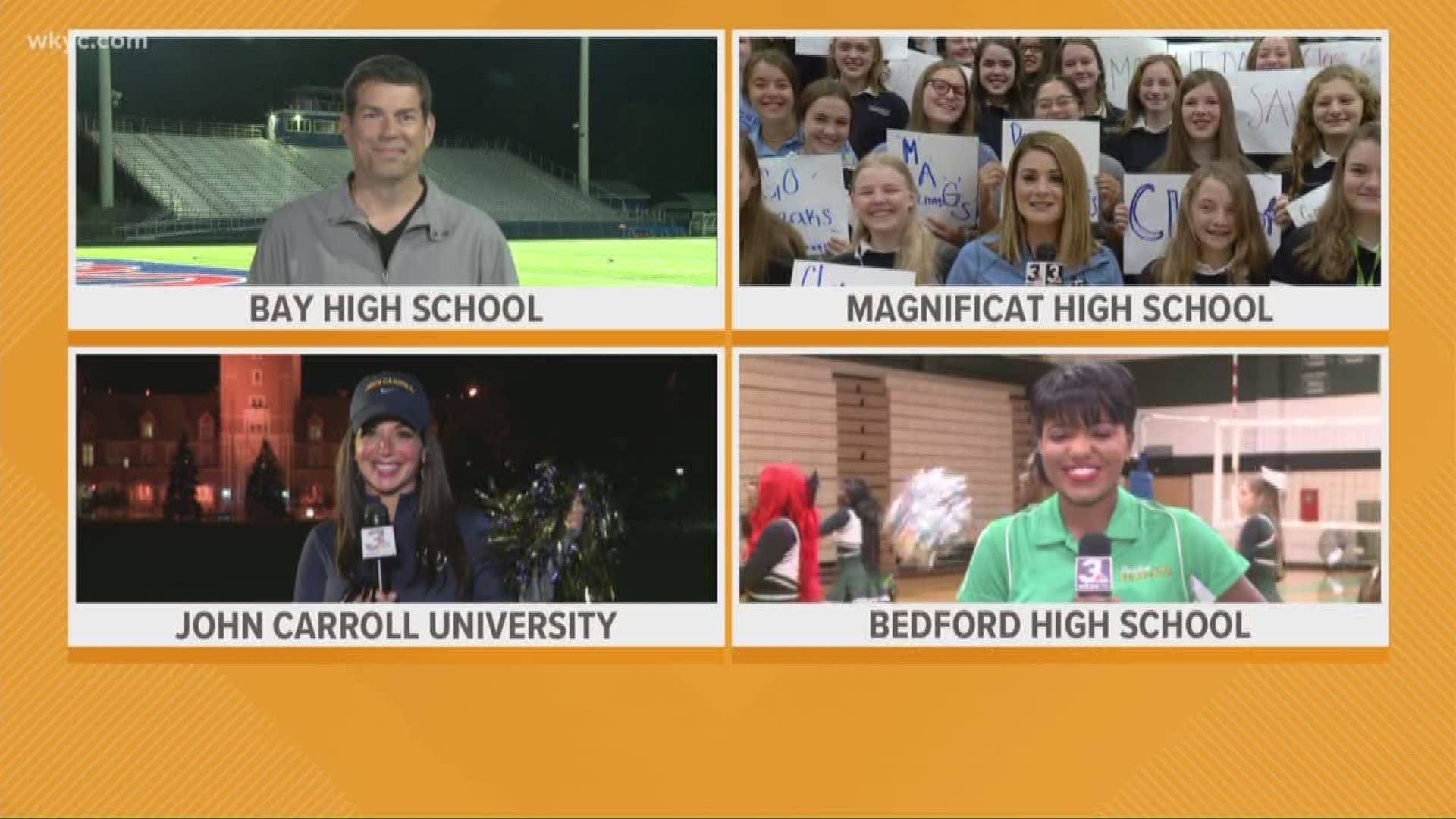 Aug. 23, 2019: We've been talking about kids going back to school all week, so we thought it would be fun to have our morning crew of Maureen Kyle, Dave Chudowsky, Hollie Strano and Danielle Wiggins return to the schools they once attended.