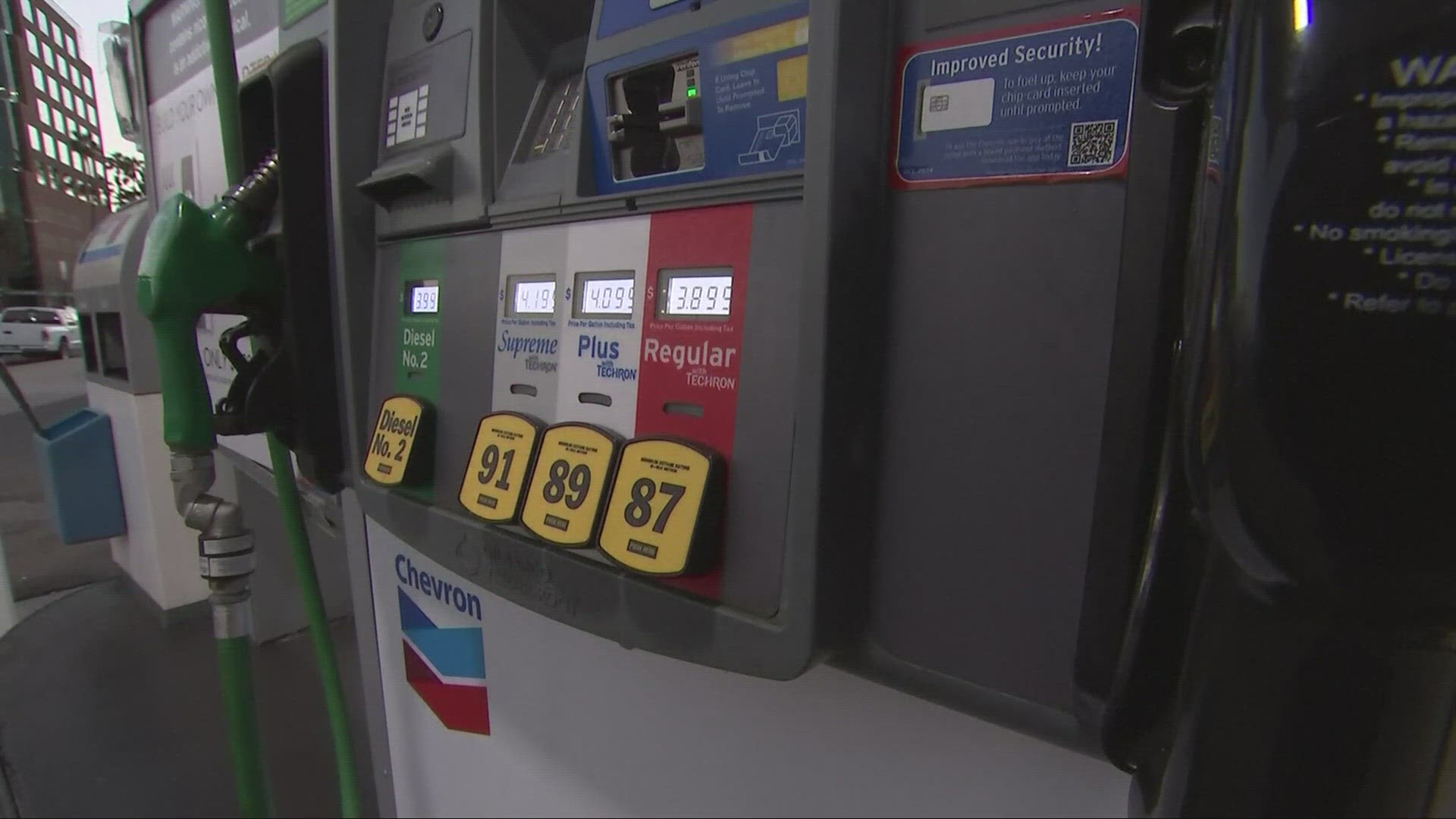 The average in Akron now stands at $3.52 per gallon, while Cleveland drivers are paying an average of $3.59.