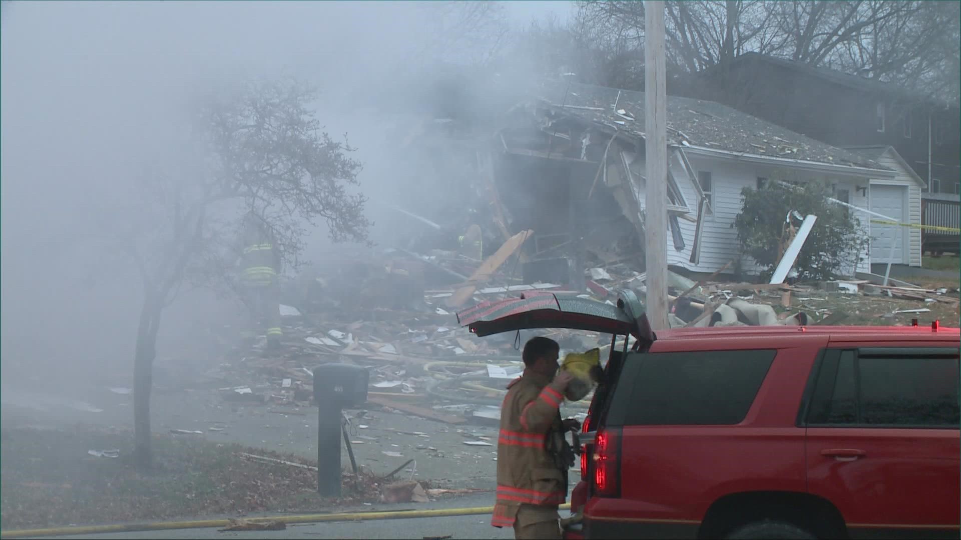 Witnesses say the home blew up in the area of East Long Lake Boulevard close to North Turkeyfoot Road.