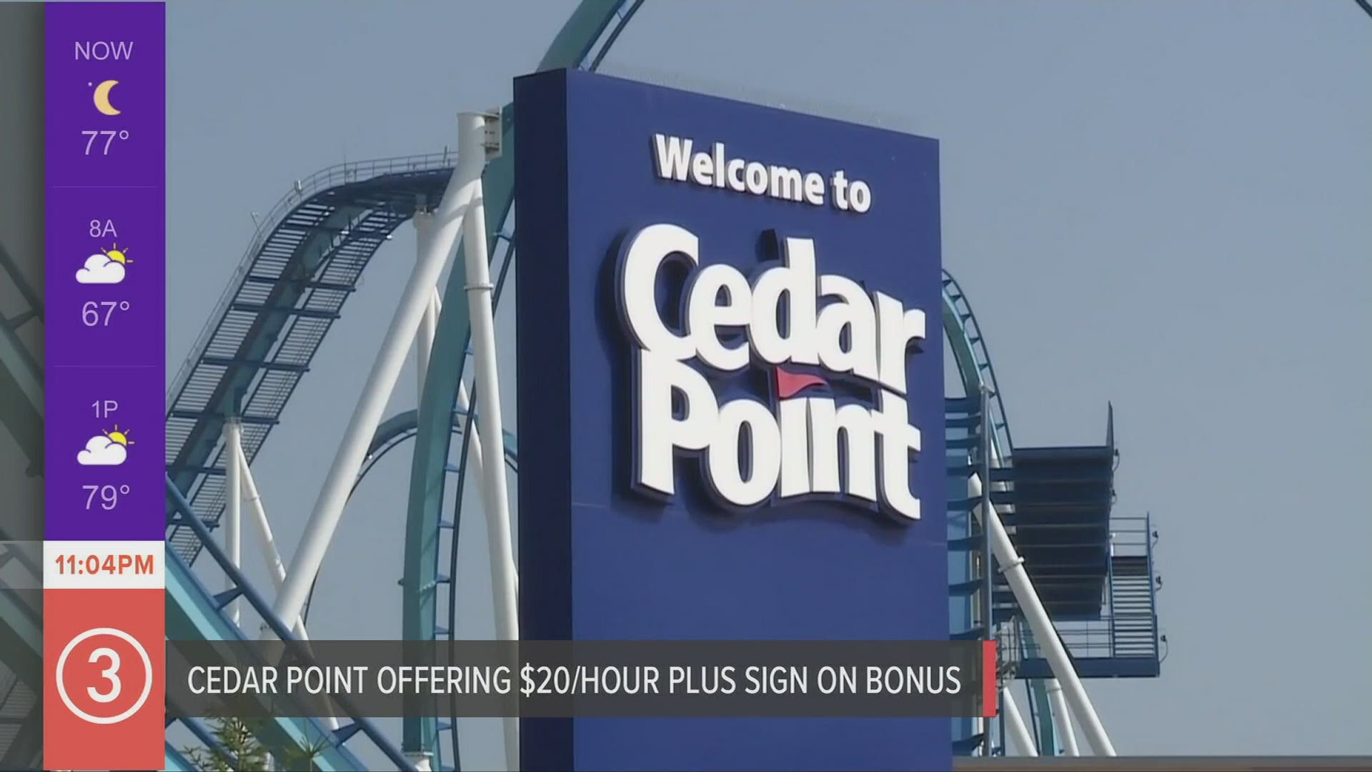 The Sandusky amusement park said it has increased wages to $20 an hour and offered a $500 seasonal sign-on bonus but can't attract enough employees.
