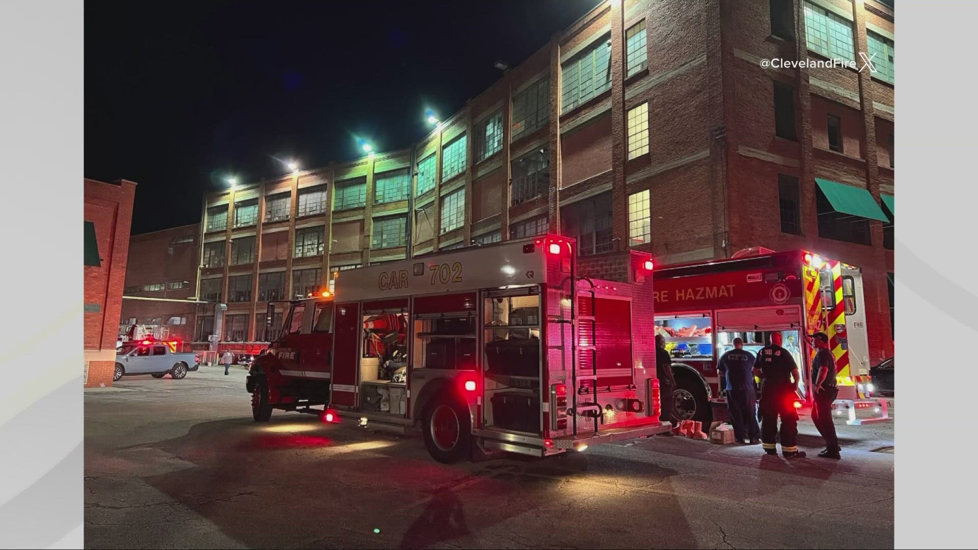 Cleveland Division of Fire responded to the scene of a chemical spill that took place inside the Nippon Paint Plant on Berea Road Tuesday night.