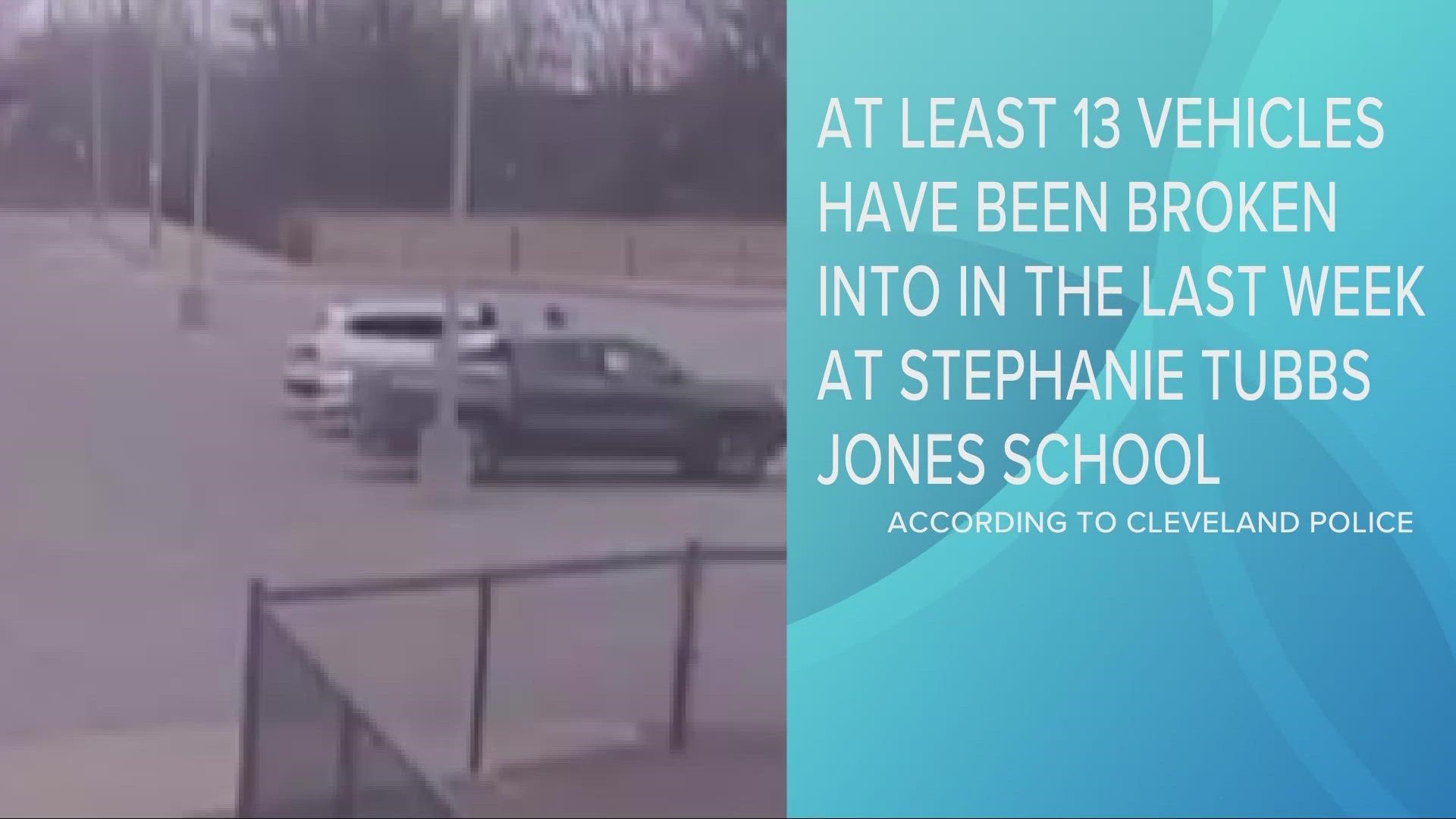 Police told 3News there have been more than a dozen car break-ins at Stephanie Tubbs Jones School in the last week.