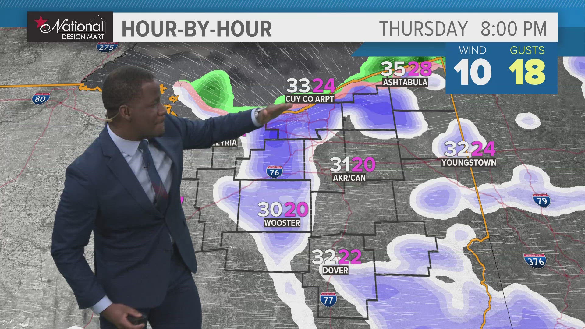 A big cold front swing through Wednesday evening and blows in big changes for the rest of the week.