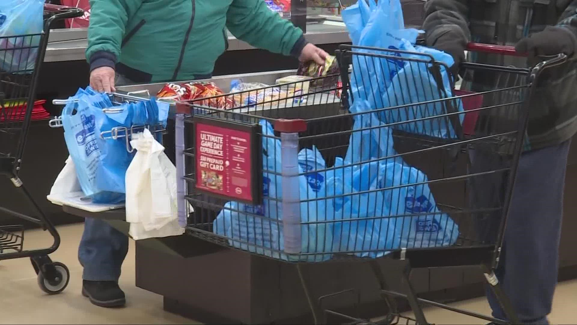 In honor of Earth Day, Giant Eagle is doing away with plastic bags at all of its locations in Cuyahoga County.