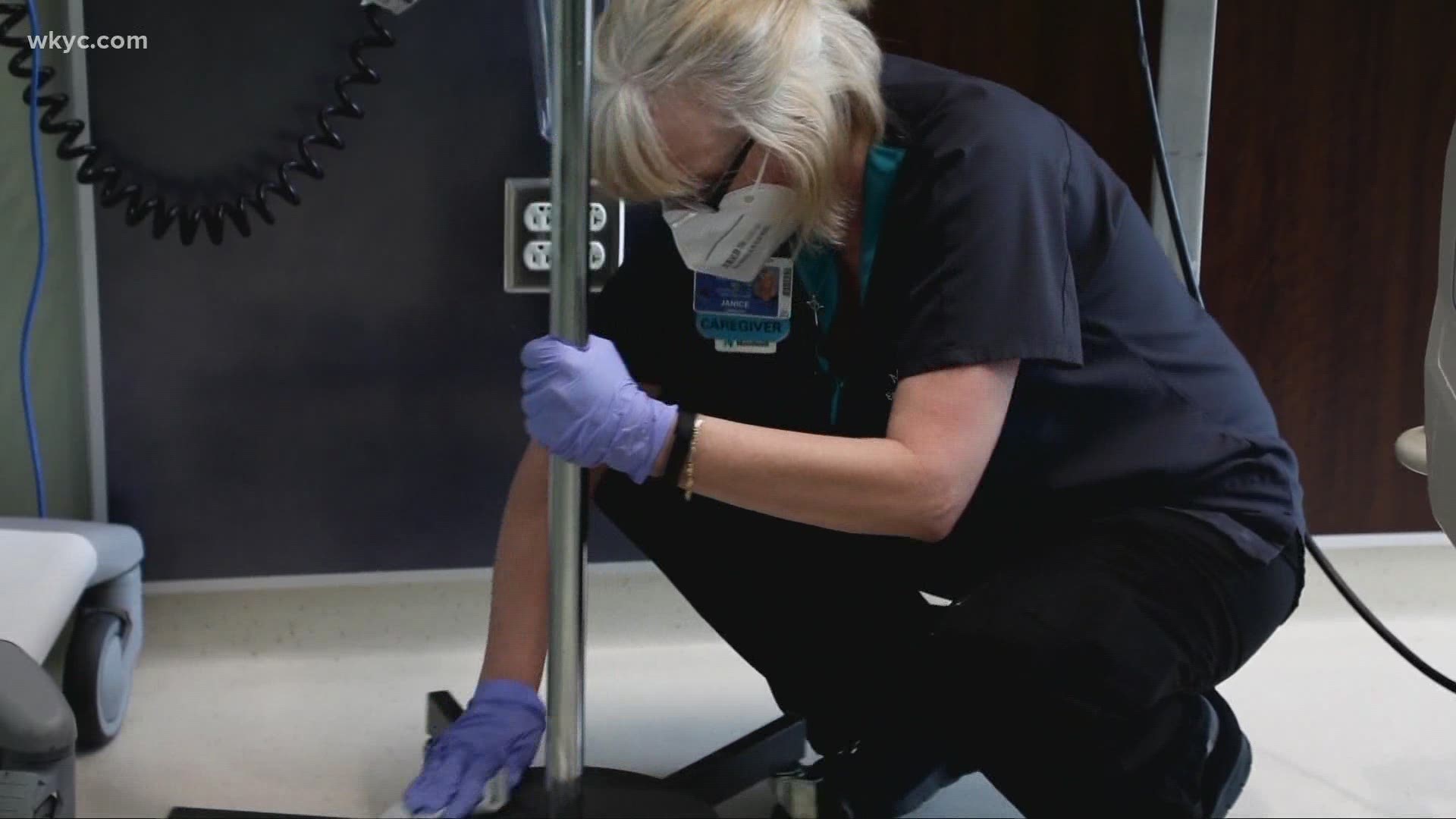 We know about doctors & nurses, but what about those who do the 'dirty' work? Monica Robins spoke to a woman responsible for cleaning the hospital rooms.