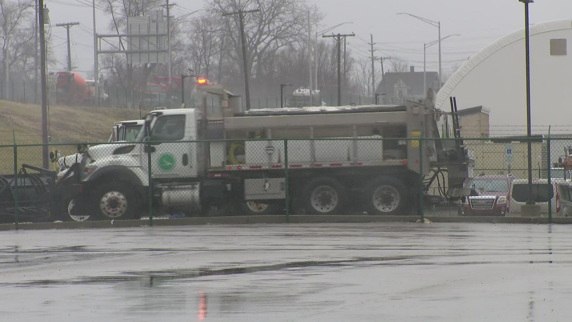 Officials from ODOT spent the morning and early afternoon watching when the rain would turn into snow.