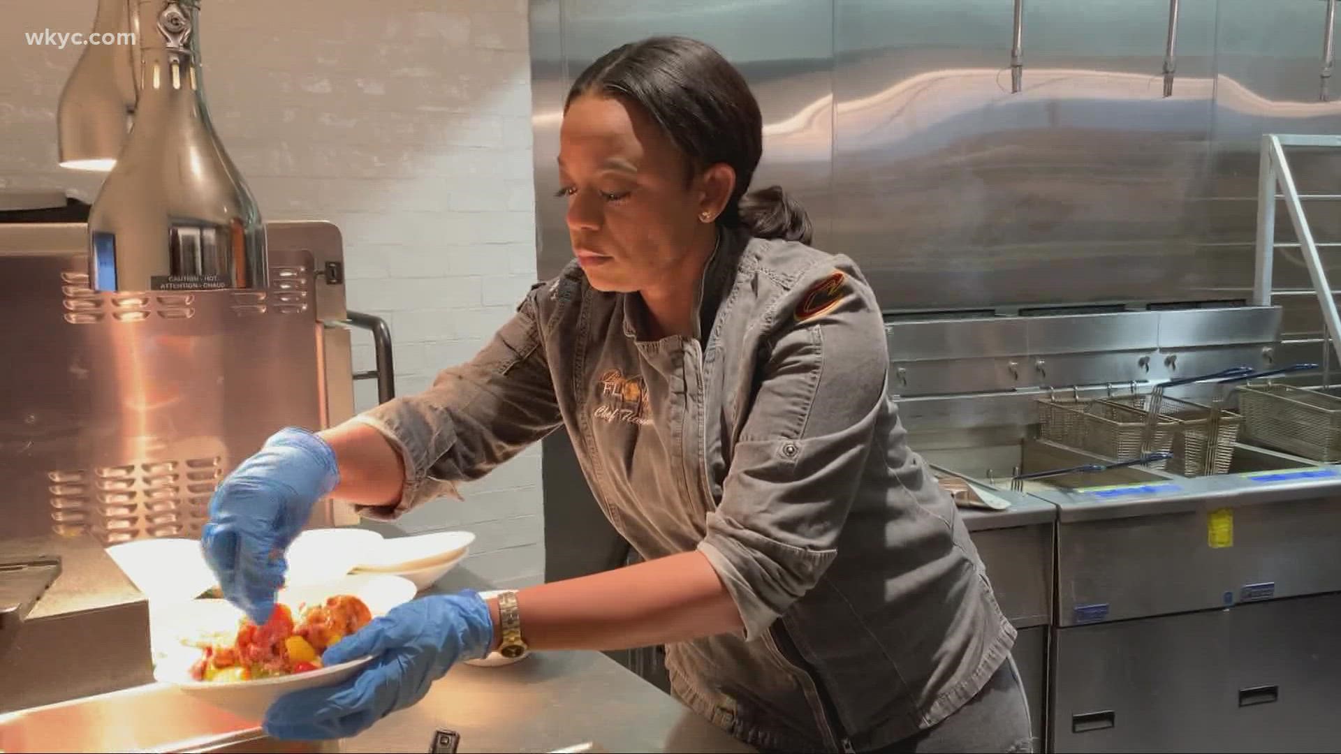 3News' Jasmine Monroe introduces us to the first Black woman to own a restaurant in Rocket Mortgage FieldHouse in Cleveland.