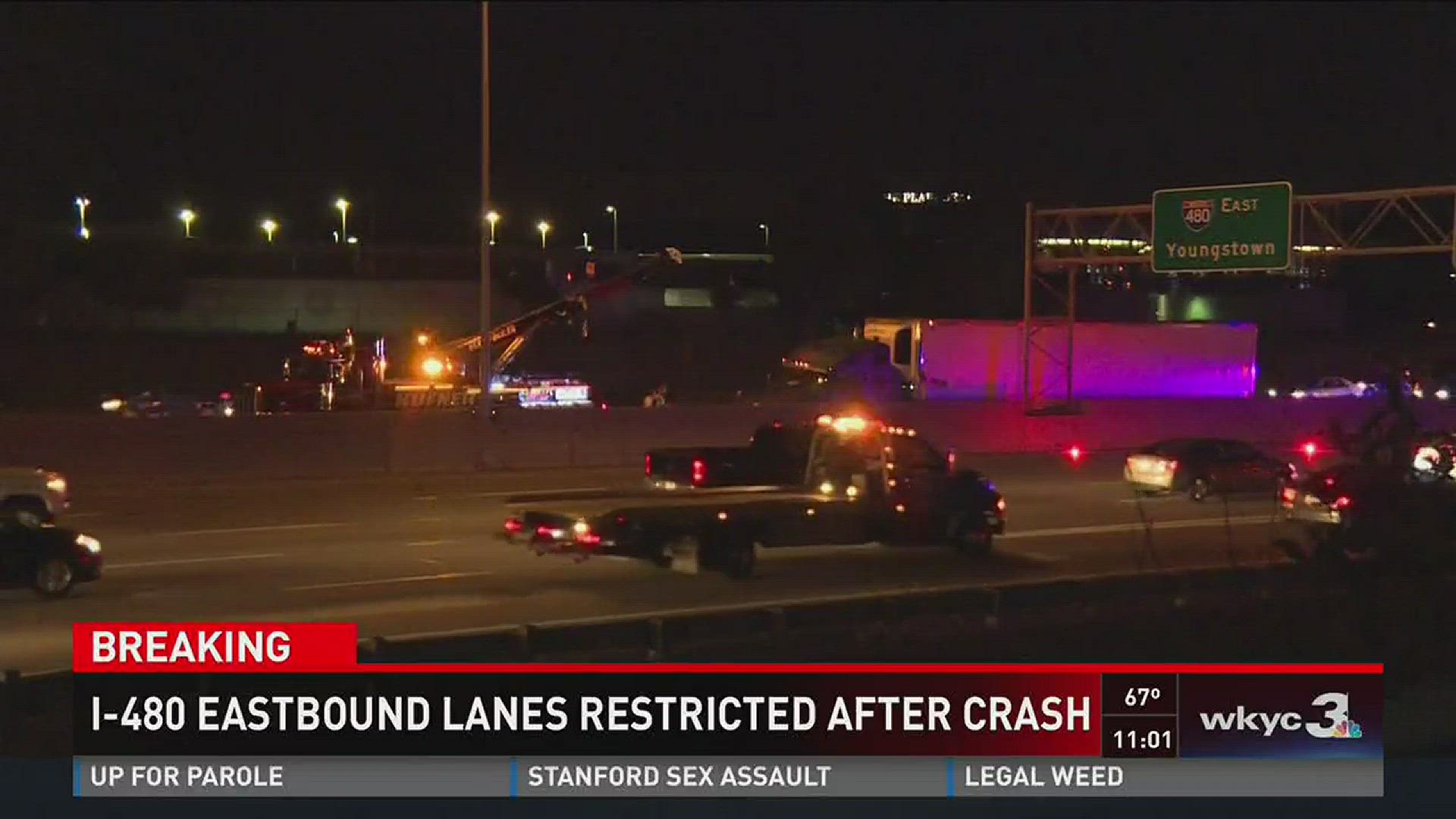 I-480 eastbound lanes restricted after crash