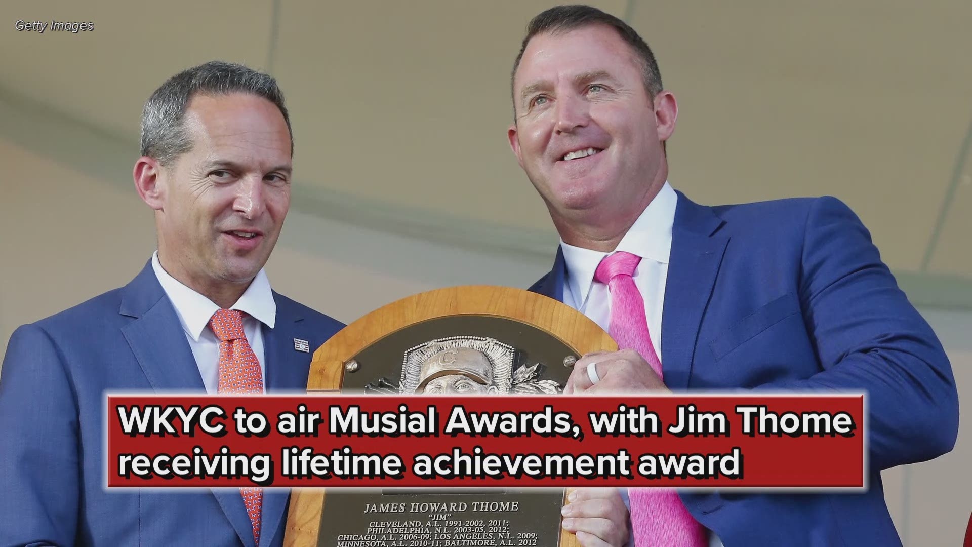 Viewers will be able to watch Thome's latest honor on Saturday, Dec. 15 at 8 p.m.