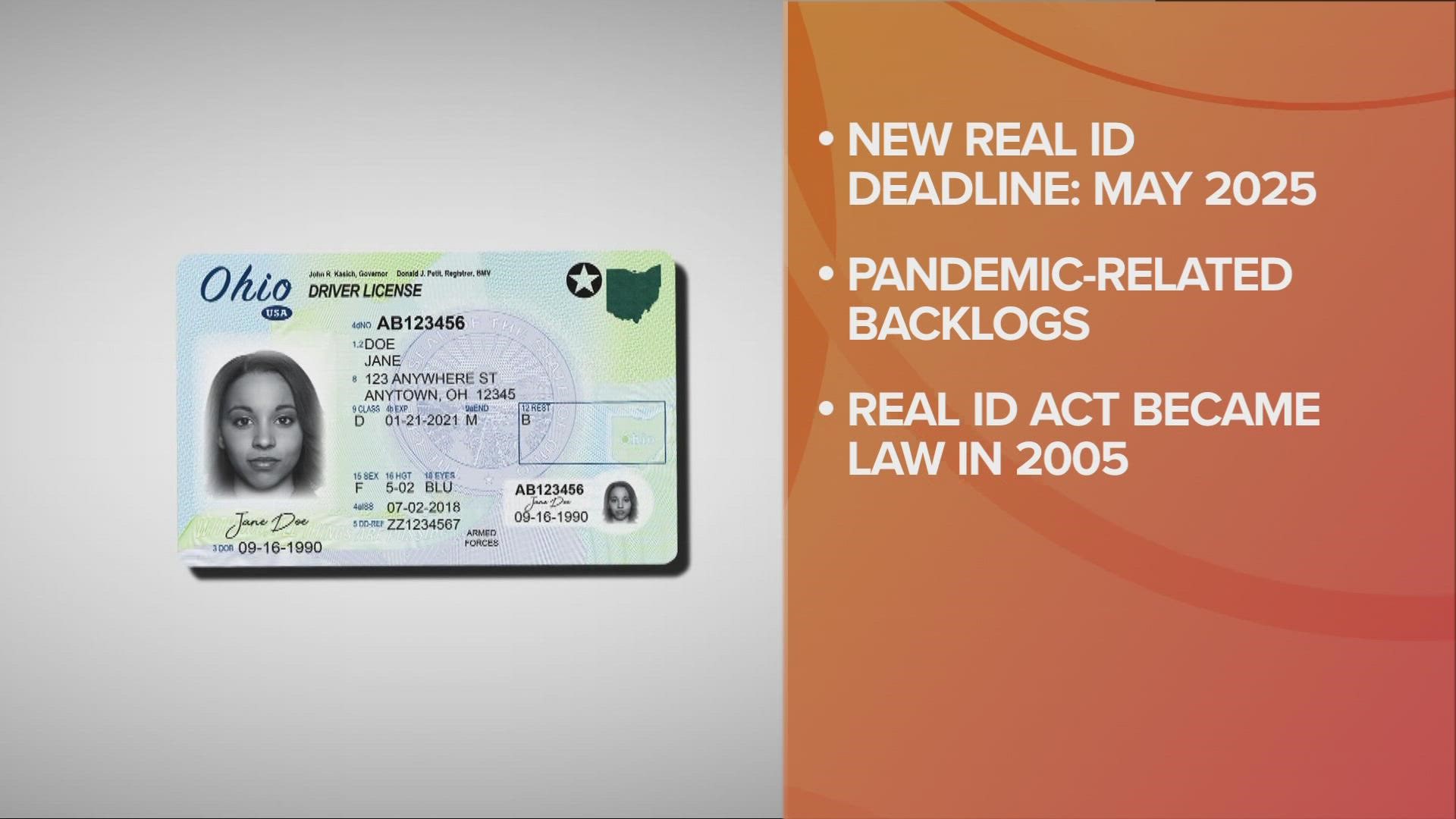 The Department of Homeland Security said pandemic-related backlogs have slowed states' progress in issuing REAL ID compliant driver's licenses.