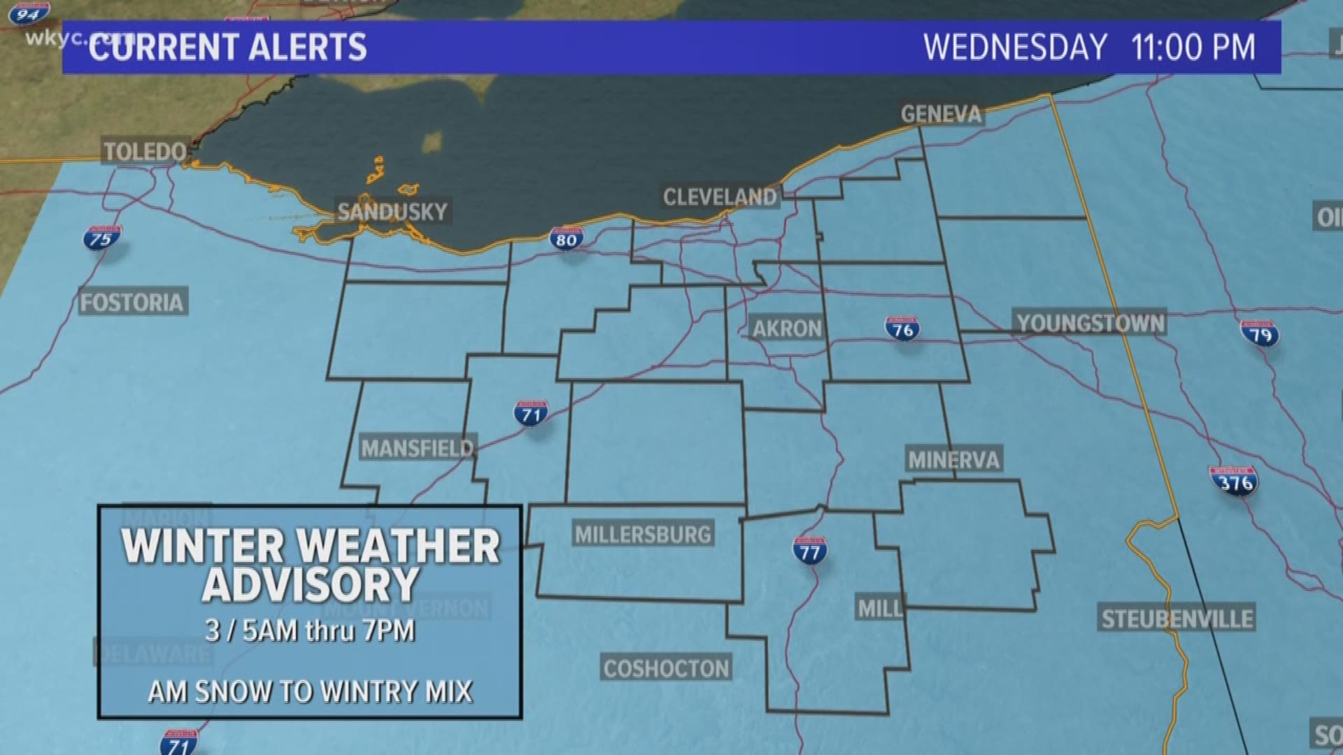 Winter Weather Advisory issued for all of Northeast Ohio