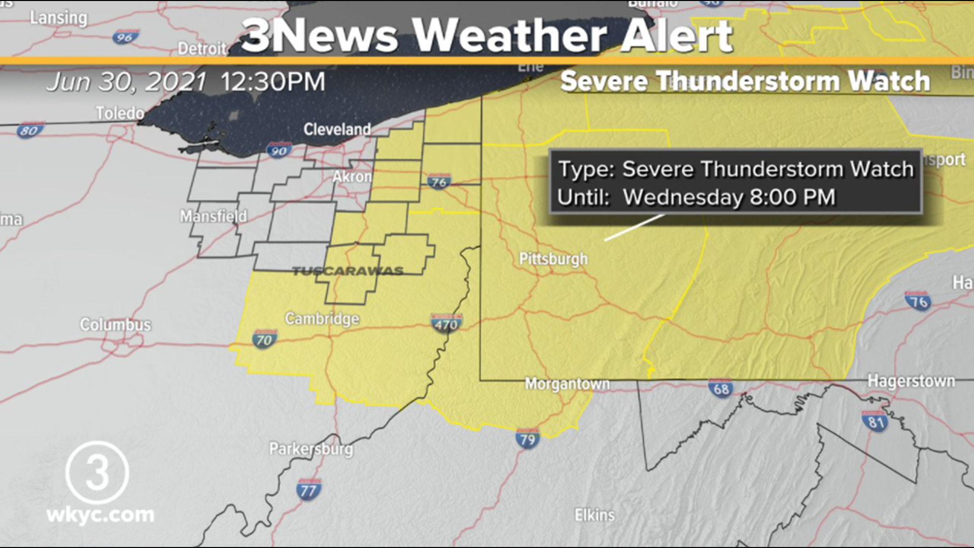 Severe Thunderstorm Watch still in effect in NE Ohio | wkyc.com
