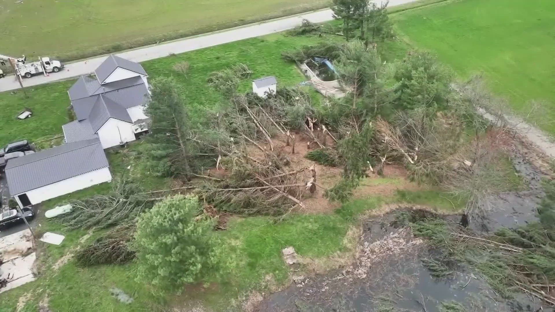 A report from the NWS said the tornado touched down in Clyde between 12:25 a.m. and 12:27 a.m. near Highway 20 and Flora Road.