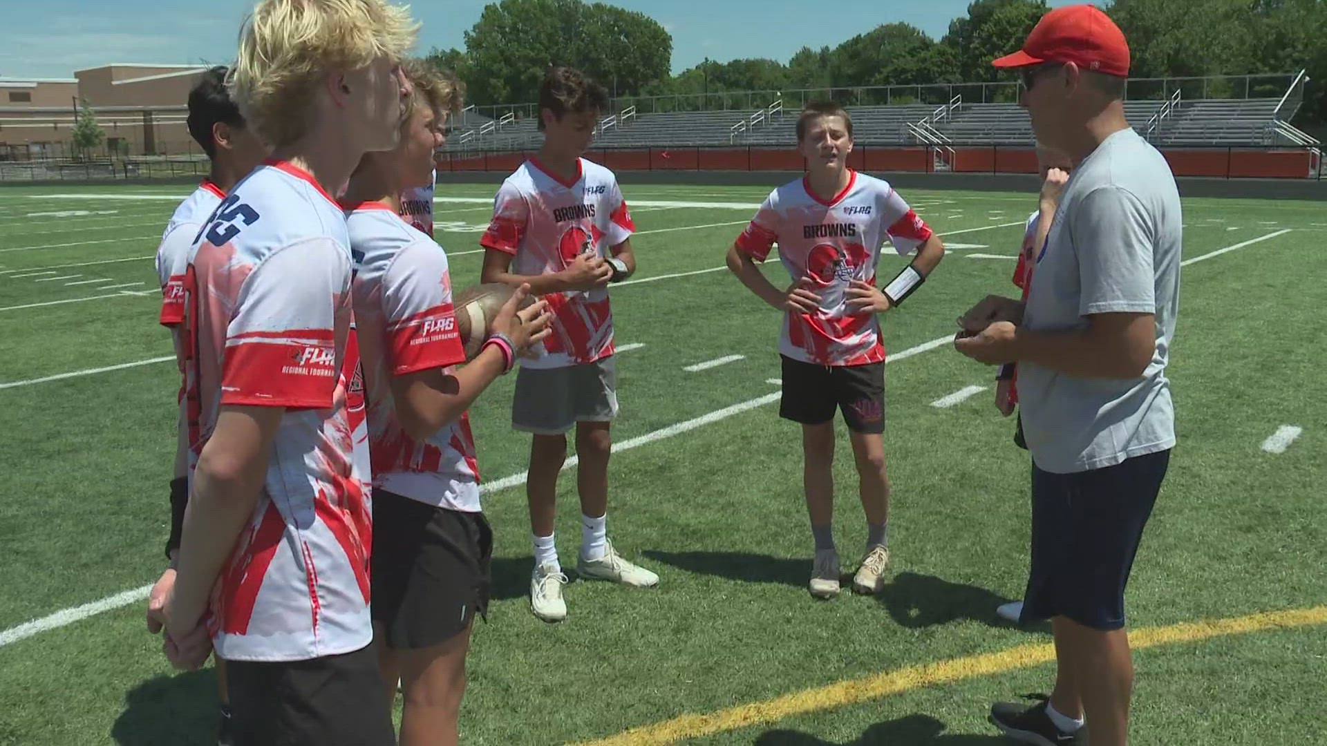 The North Lake Mafia are now wearing Browns jerseys after the 13u flag football team won a regional qualifier in Berea that earned them a bid to represent the team.