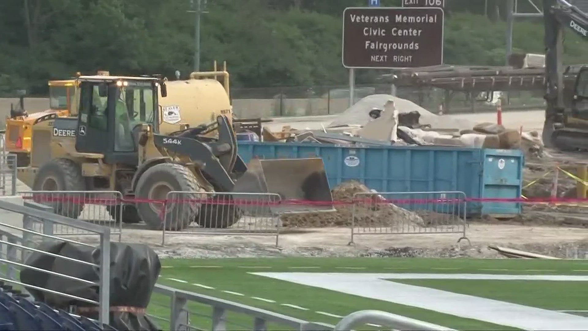 Crews are getting ready for the Pro Football Hall of Fame Game