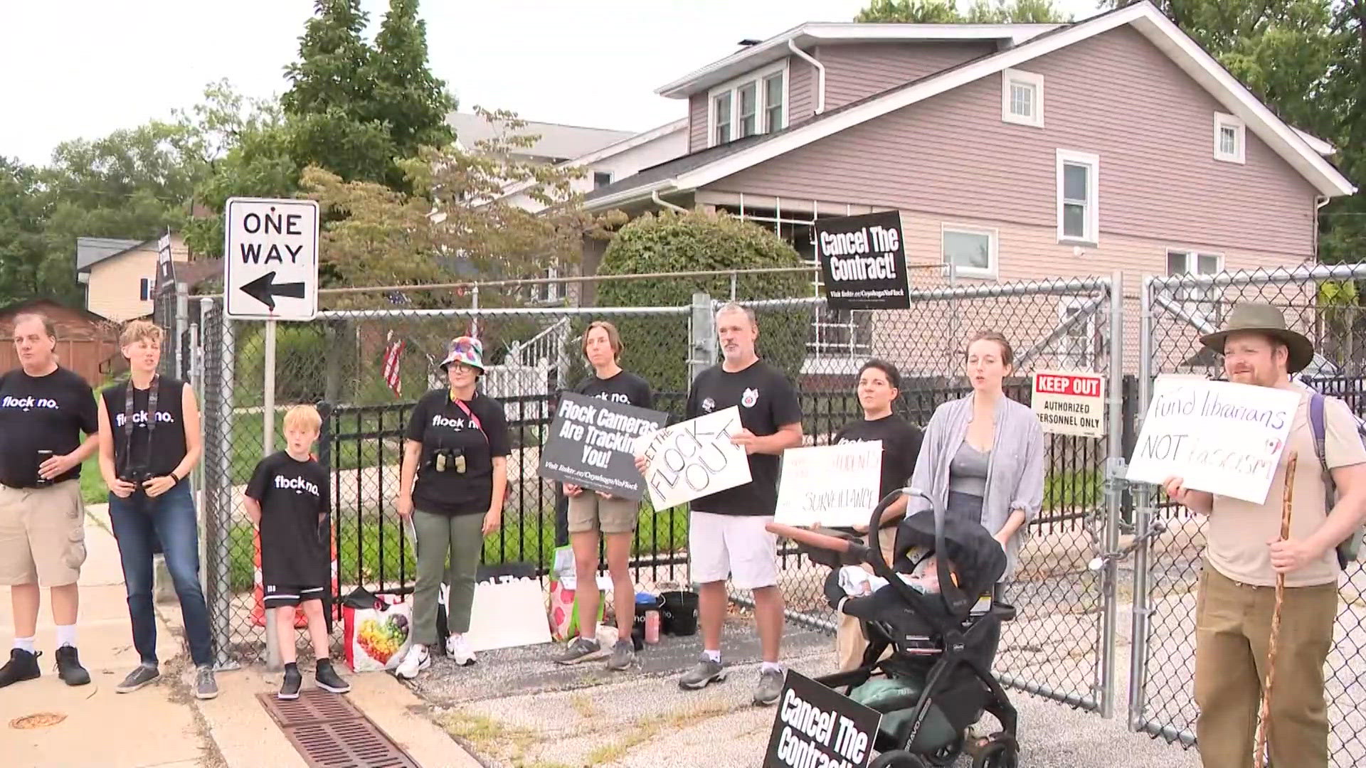 'Flock No Cleveland' organization protests cameras at closed school properties