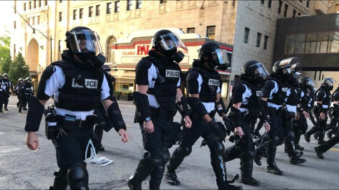 Police Cleared Streets In Downtown Columbus Sunday Evening As Protests ...