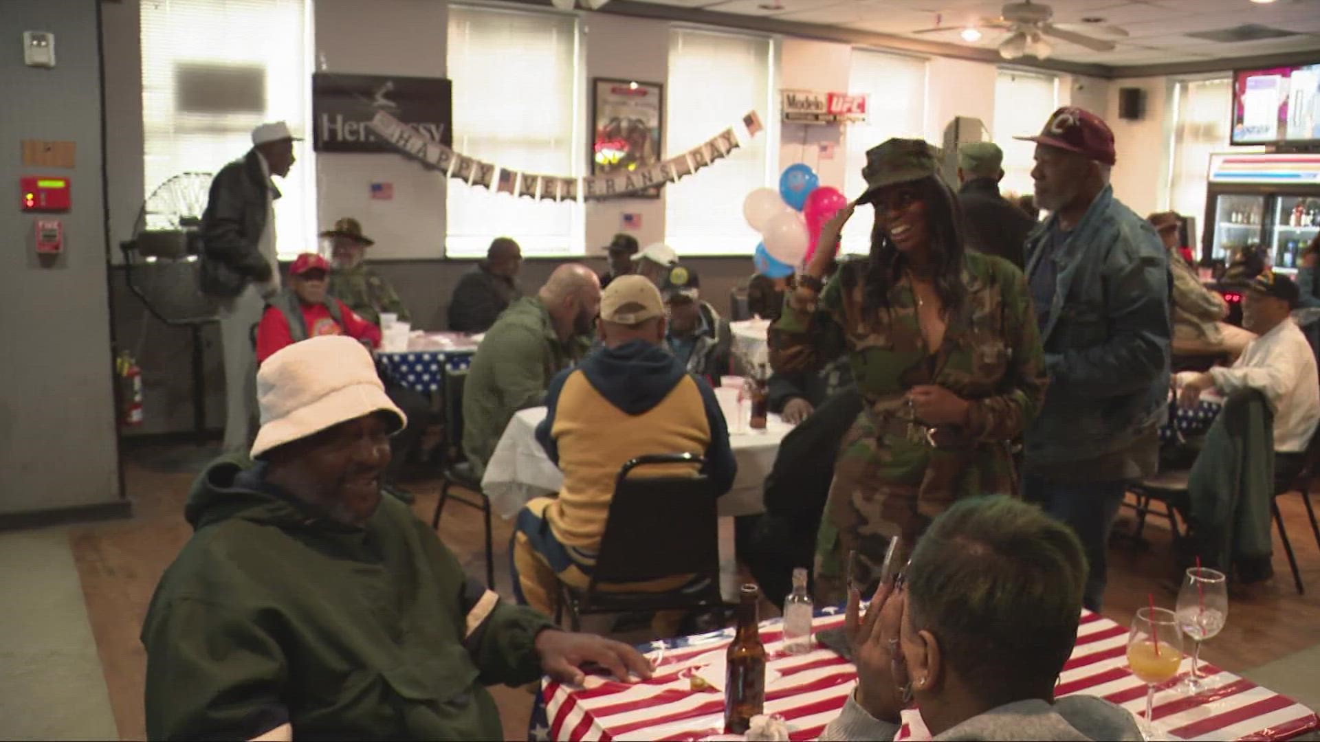 Owner Tamone Calloway says feeding veterans is the least he can do to say 'thank you.'