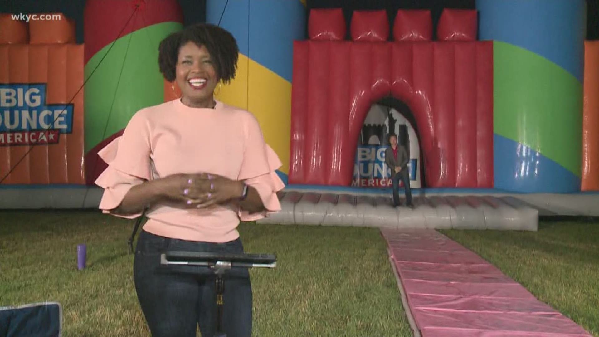 July 13, 2018: Tiffany Tarpley wasn't quite ready to take on the bounce house in North Ridgeville... Here's why.