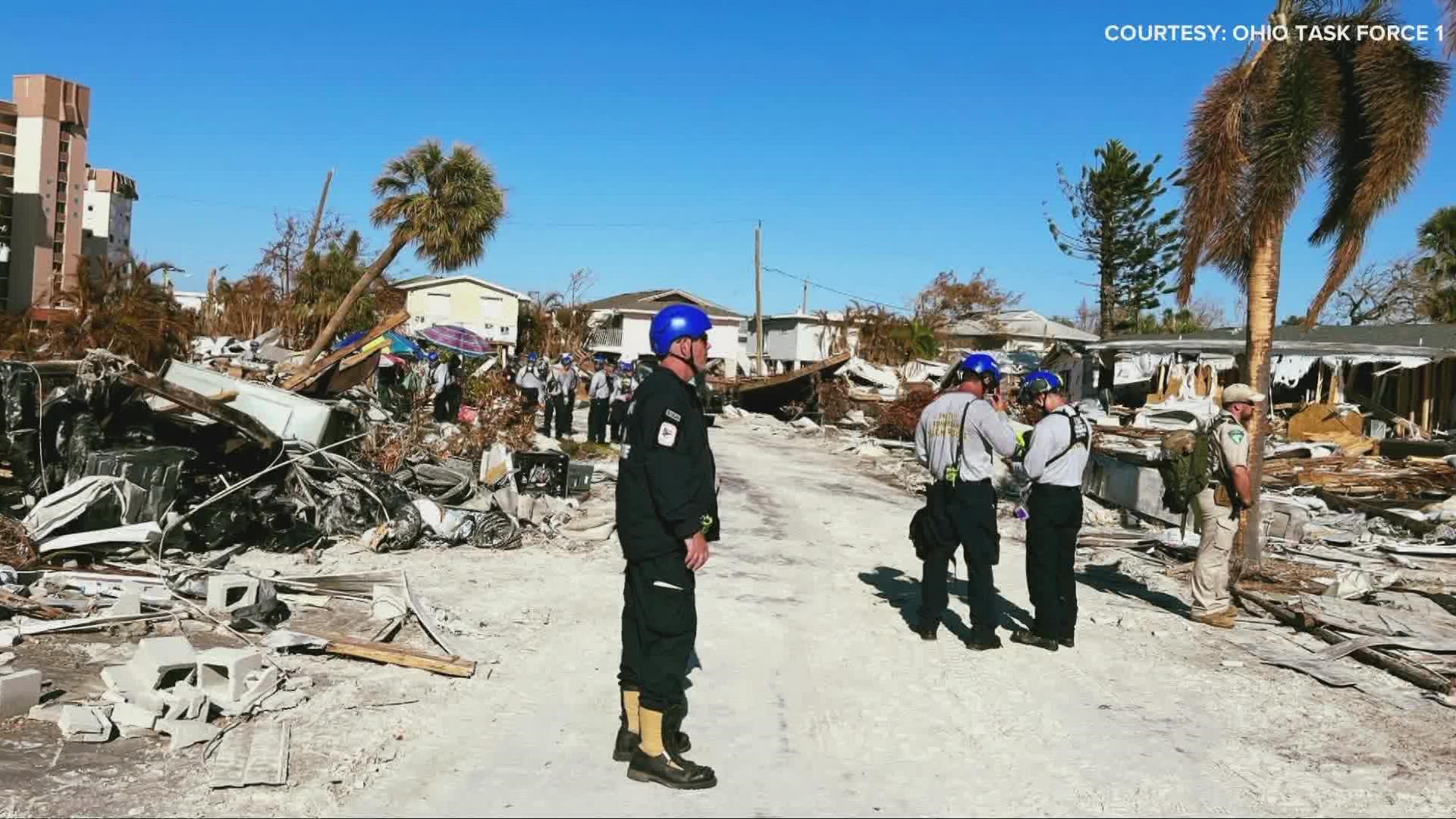 A handful of first responders from Northeast Ohio were part of the deployment helping communities hit the hardest by Hurricane Ian.