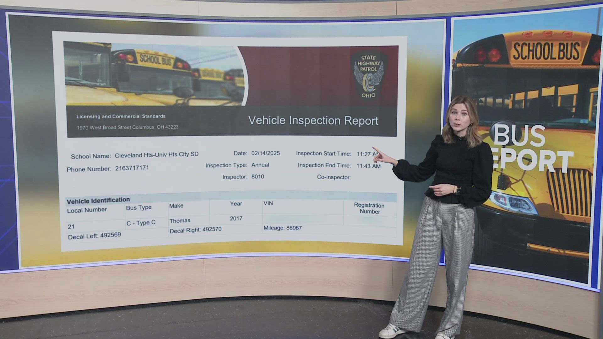 Ohio State Highway Patrol data reveals 96% of Cleveland Heights-University Heights district buses were cleared in state inspections as not having any violations.