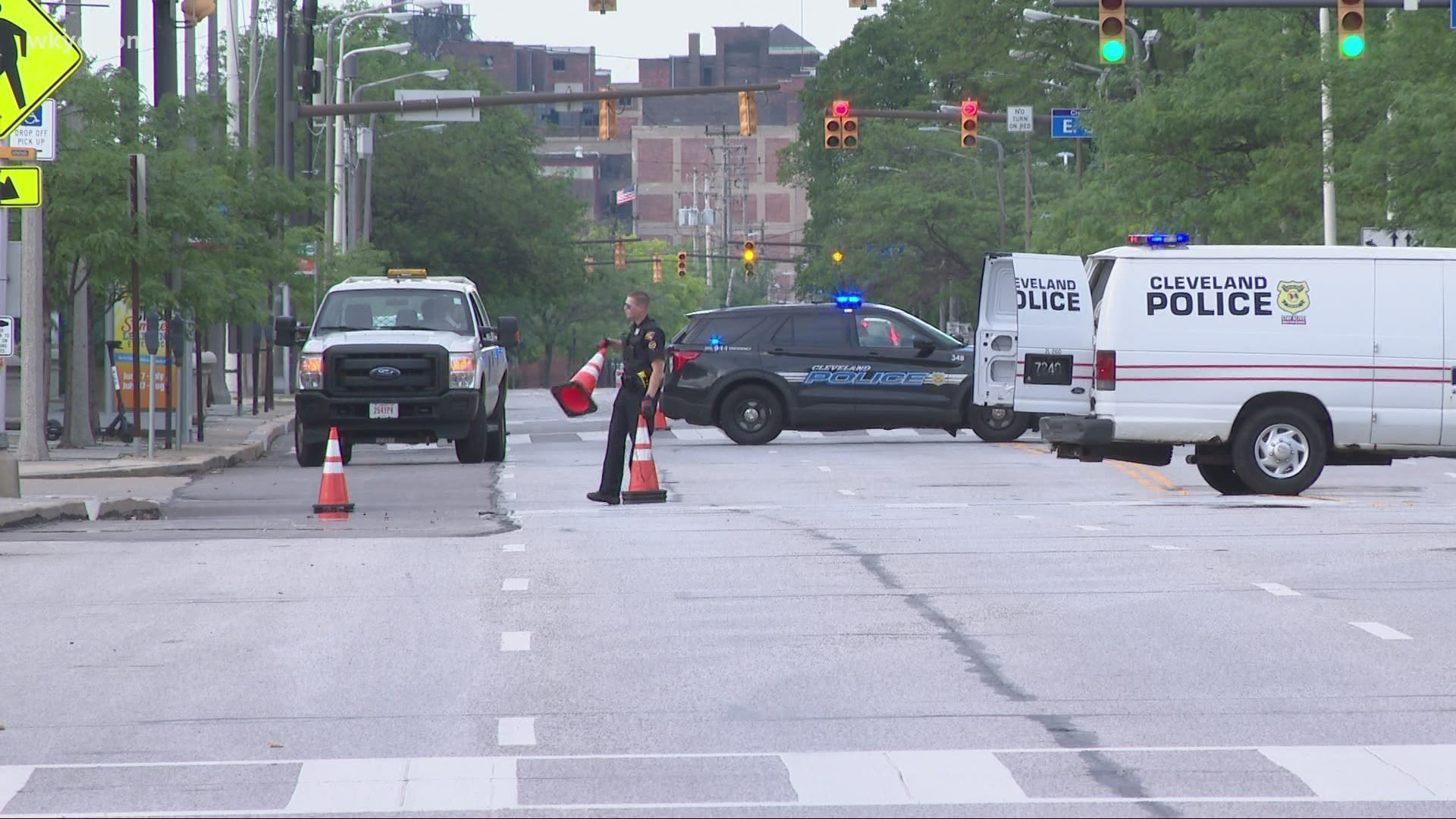 Police say the structural problem in the loading area of the Huntington Convention Center. No word yet on when it will reopen.