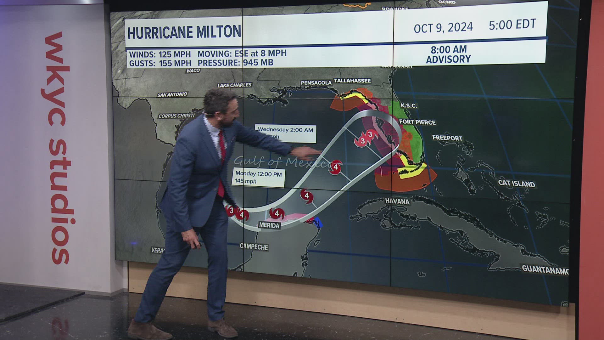 Hurricane Milton is strengthening over the Gulf of Mexico as storm surge and hurricane watches for parts of Florida.