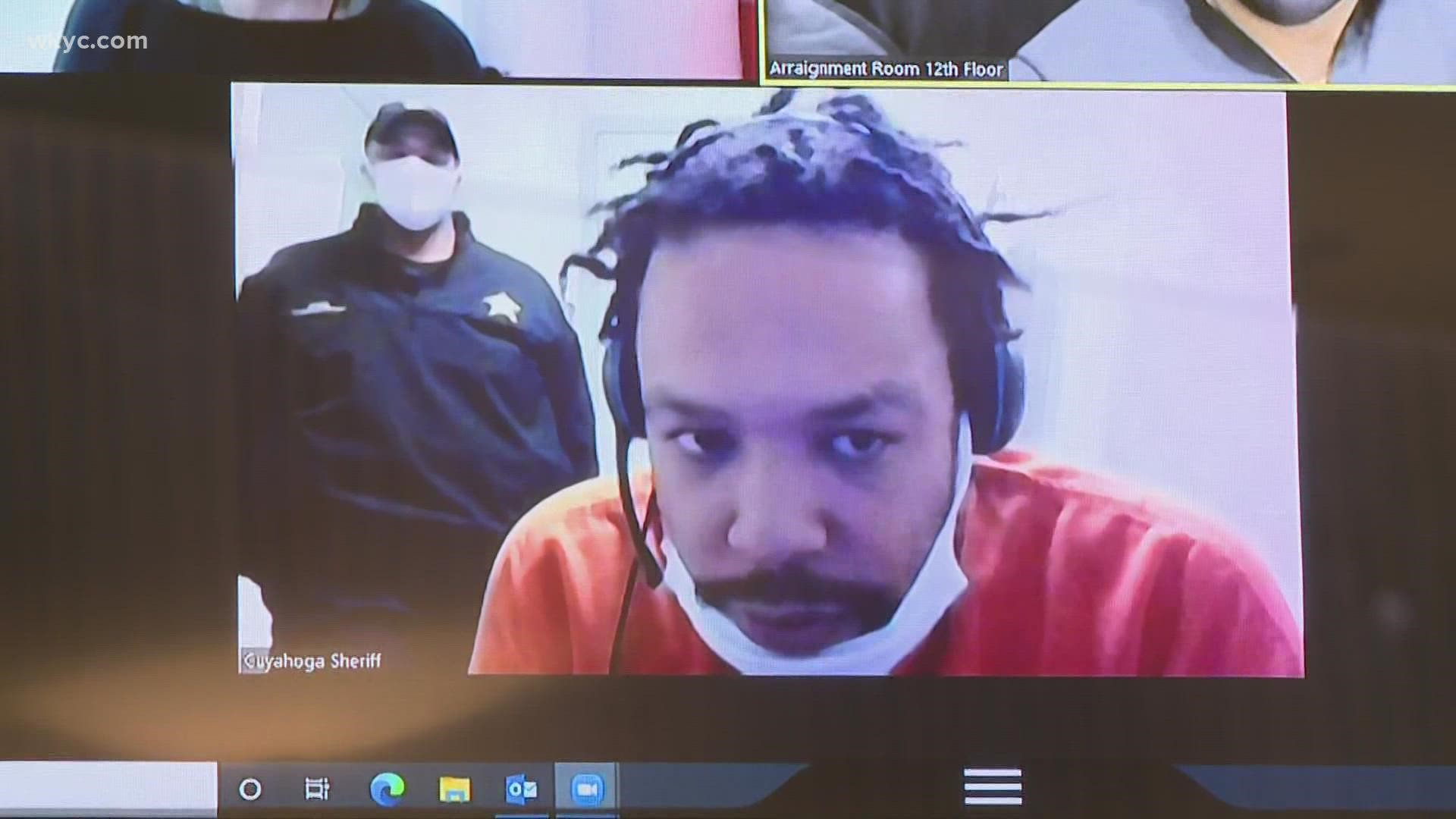 Anthony Butler Jr. appeared via video for arraignment in Cuyahoga County Common Pleas Court.
