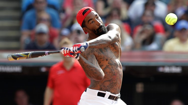 J.R. Smith removes shirt just like old times during MLB All-Star Celebrity  Softball Game