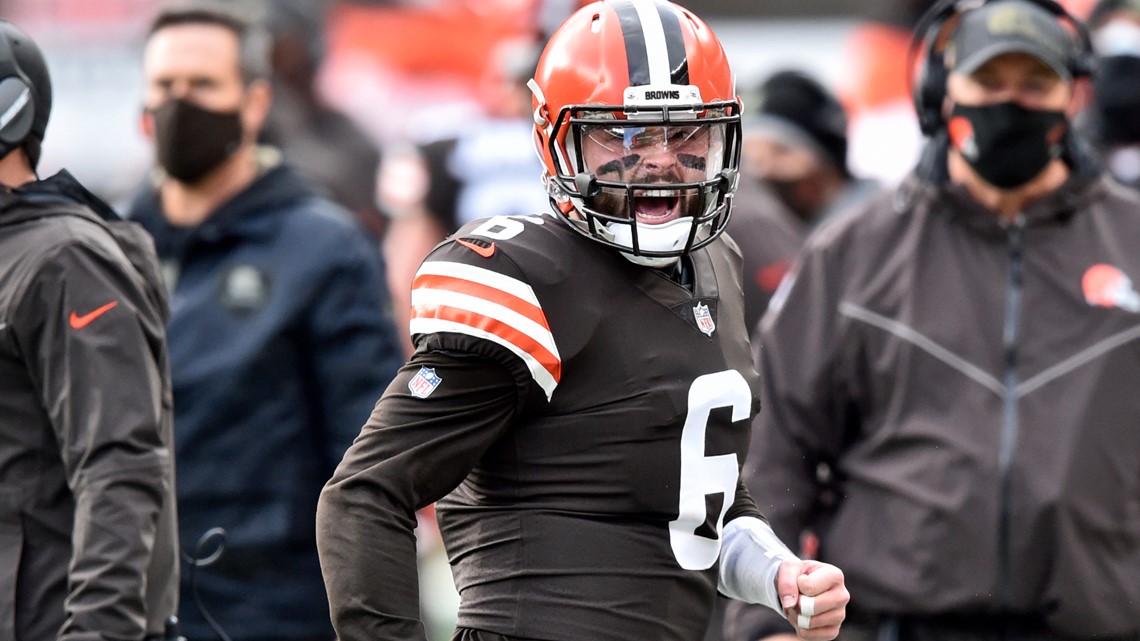 East Rutherford, New Jersey, USA. 16th Sep, 2019. Cleveland Browns  quarterback Baker Mayfield (6) in action during the NFL game between the  Cleveland Browns and the New York Jets at MetLife Stadium