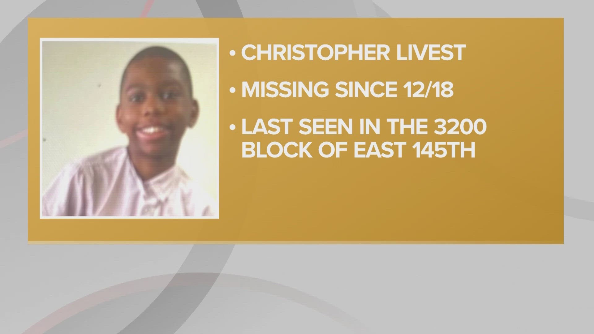 Cleveland police say the boy was reported missing late Monday evening.