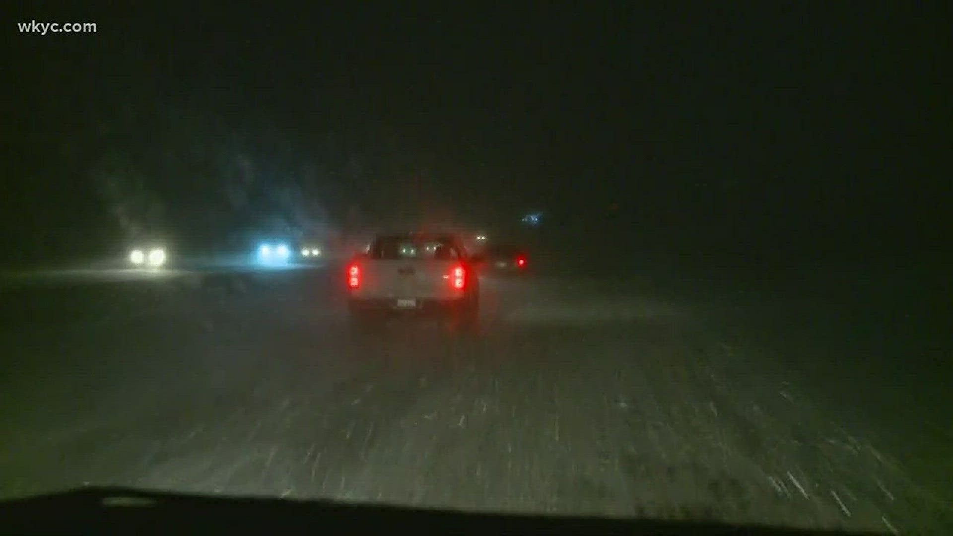 Feb. 7, 2018: Tough travel conditions in Summit County as snow was falling fast at 5 a.m.
