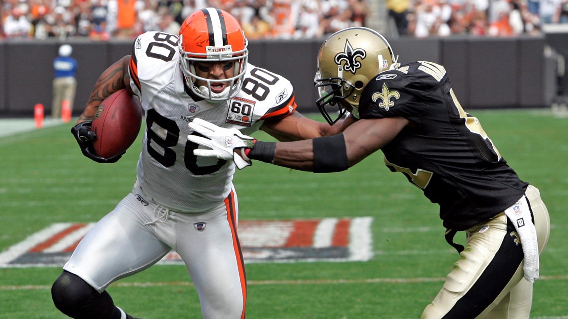 11 August 2004: Cleveland Browns rookie tight end Kellen Winslow II in his  first practice during training camp at the Browns practice facility in  Berea, Ohio. (Icon Sportswire via AP Images Stock