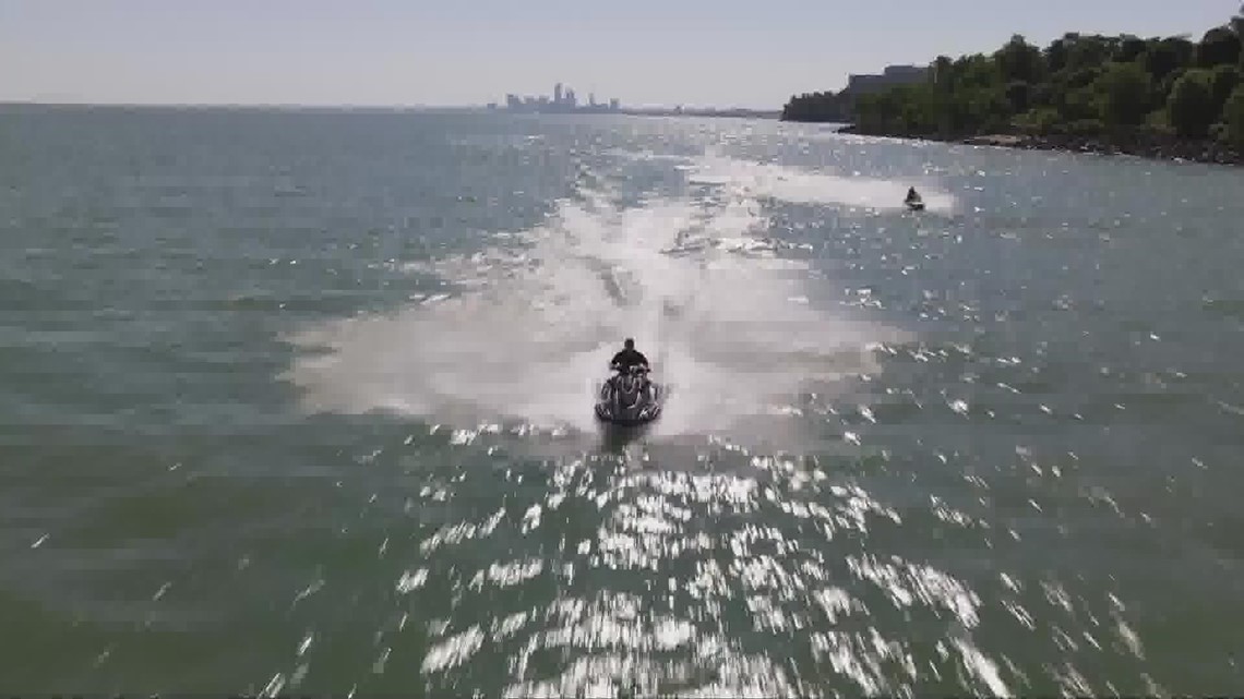Lake Erie playground: Riding a jet ski in Cleveland