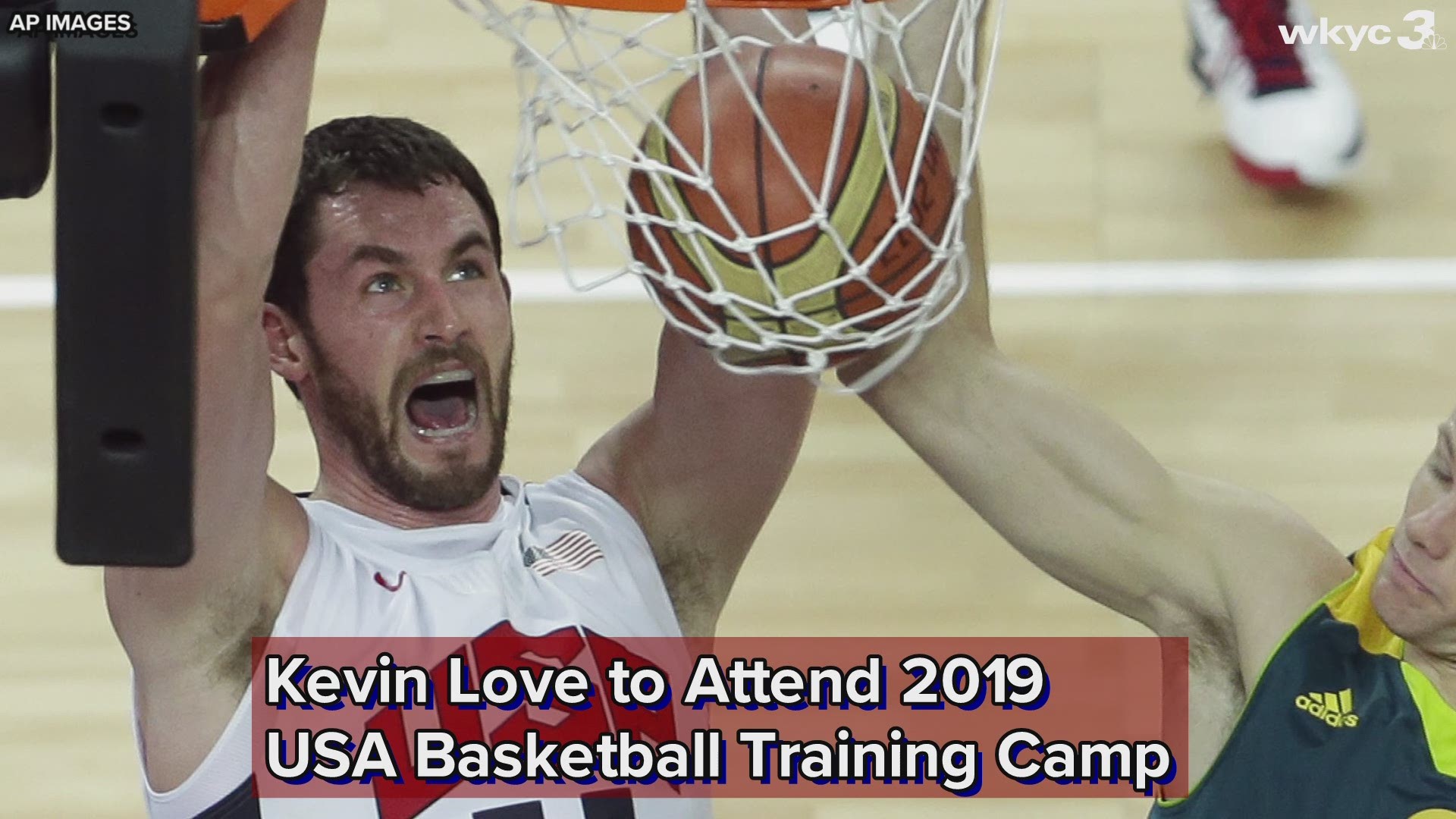 Cleveland Cavaliers power forward Kevin Love has been selected to attend the 2019 USA Basketball Men’s National Team Training Camp.