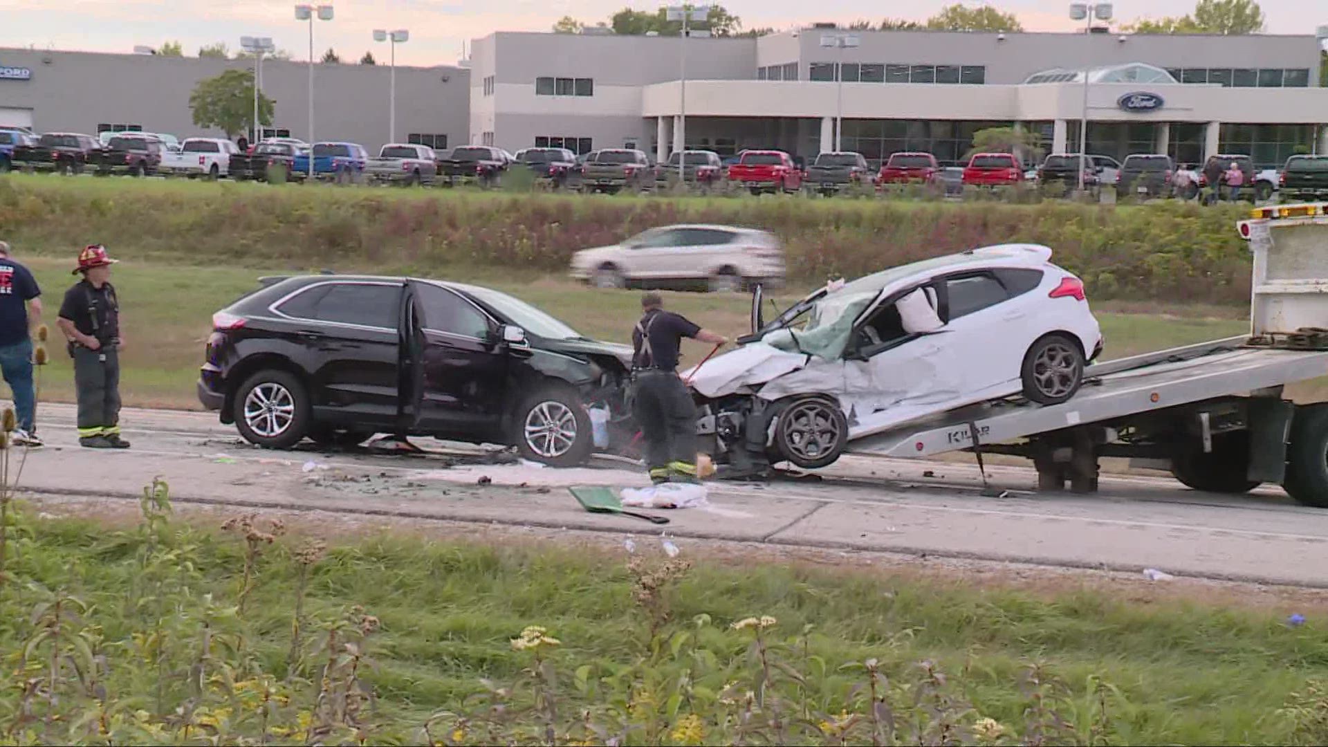 An officer on scene told 3News that a driver spun out and hit an eastbound car head-on. The incident remains under investigation.