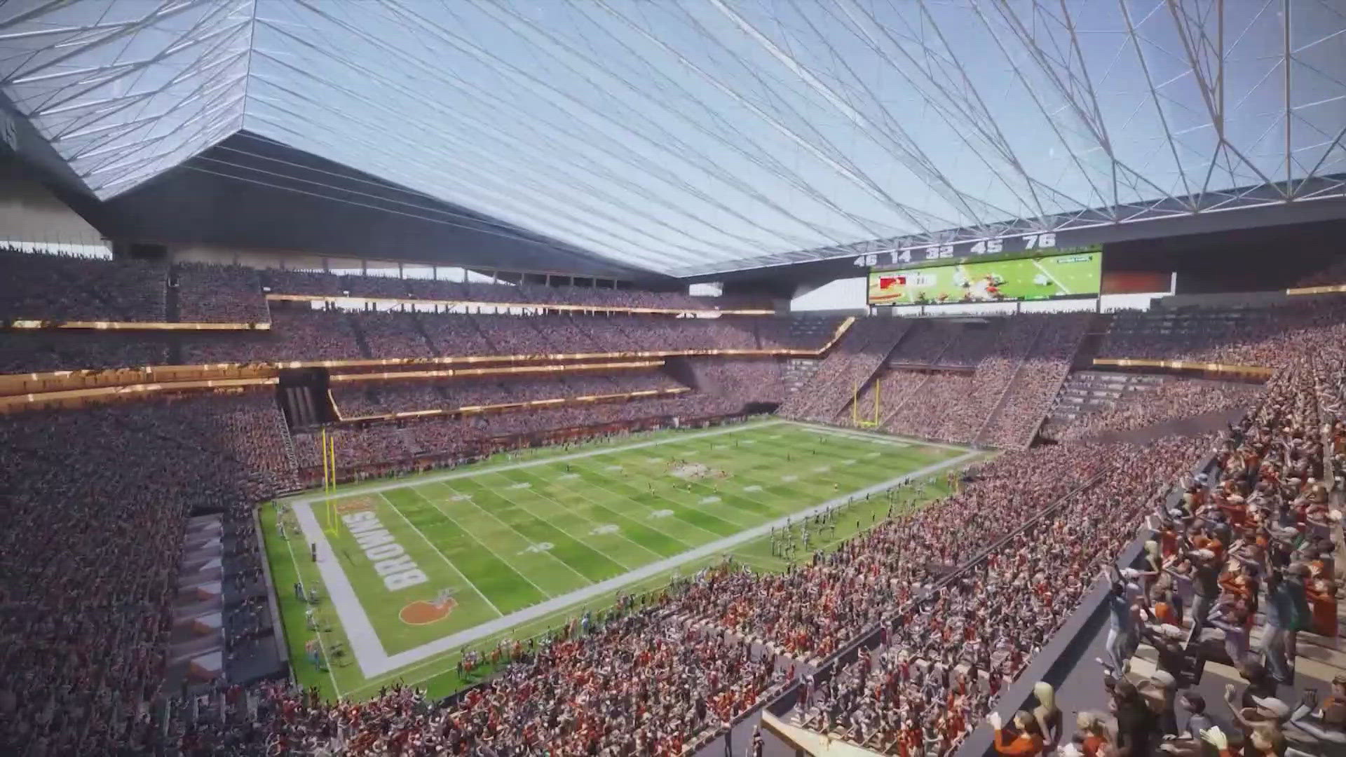 Mayor Edward Orcutt spoke with 3News' Mitti Hicks about the announcement that the Cleveland Browns plan to build a domed stadium in Brook Park.