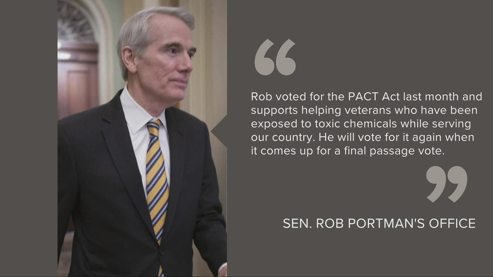 The PACT Act would help veterans exposed to toxic chemicals, such as burn pits. It was blocked by Republican members of the US Senate last week.