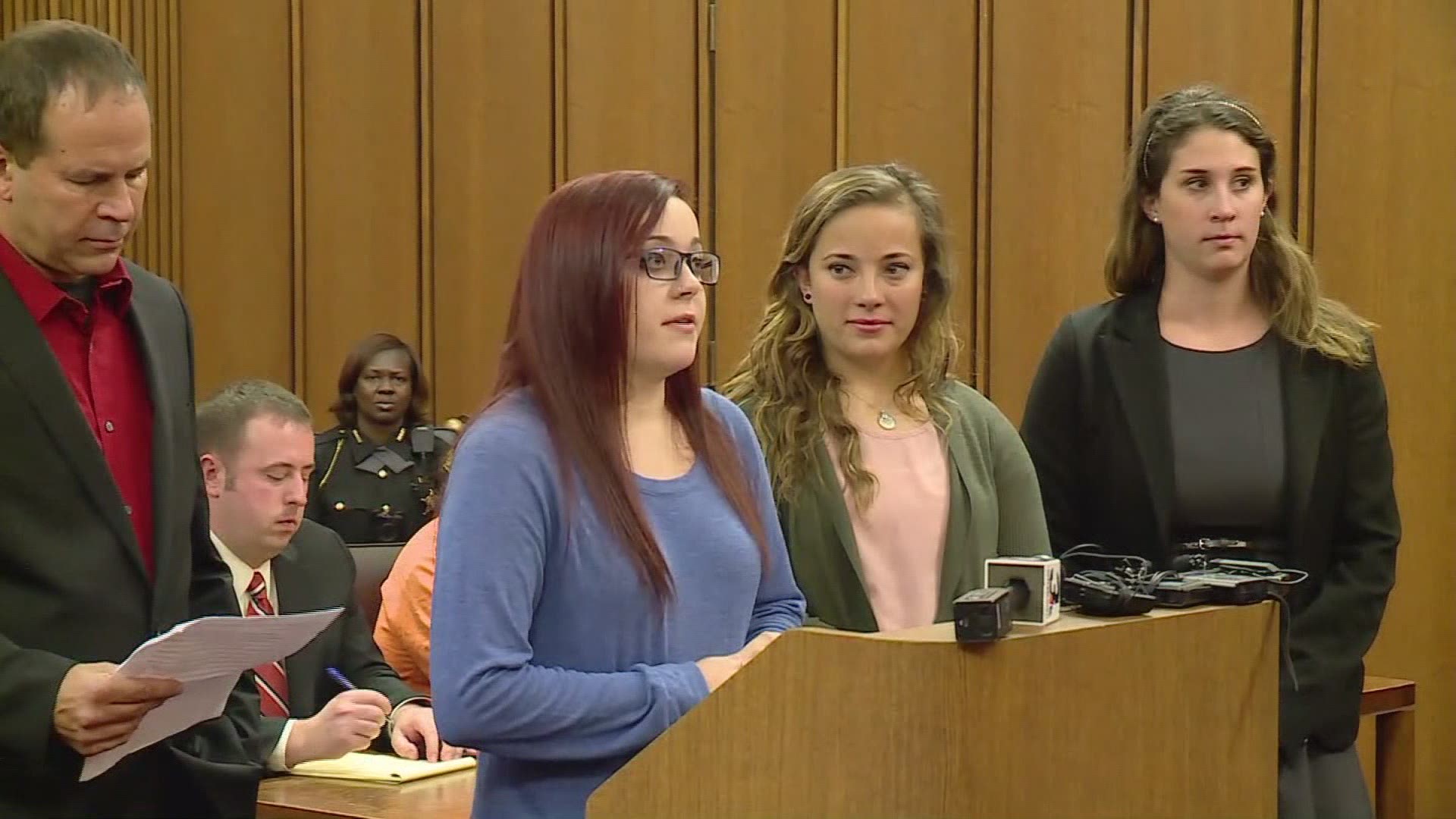 The family of Melinda Pleskovic speaks in court before her killer, Jeffrey Scullin, is sentenced to life behind bars.